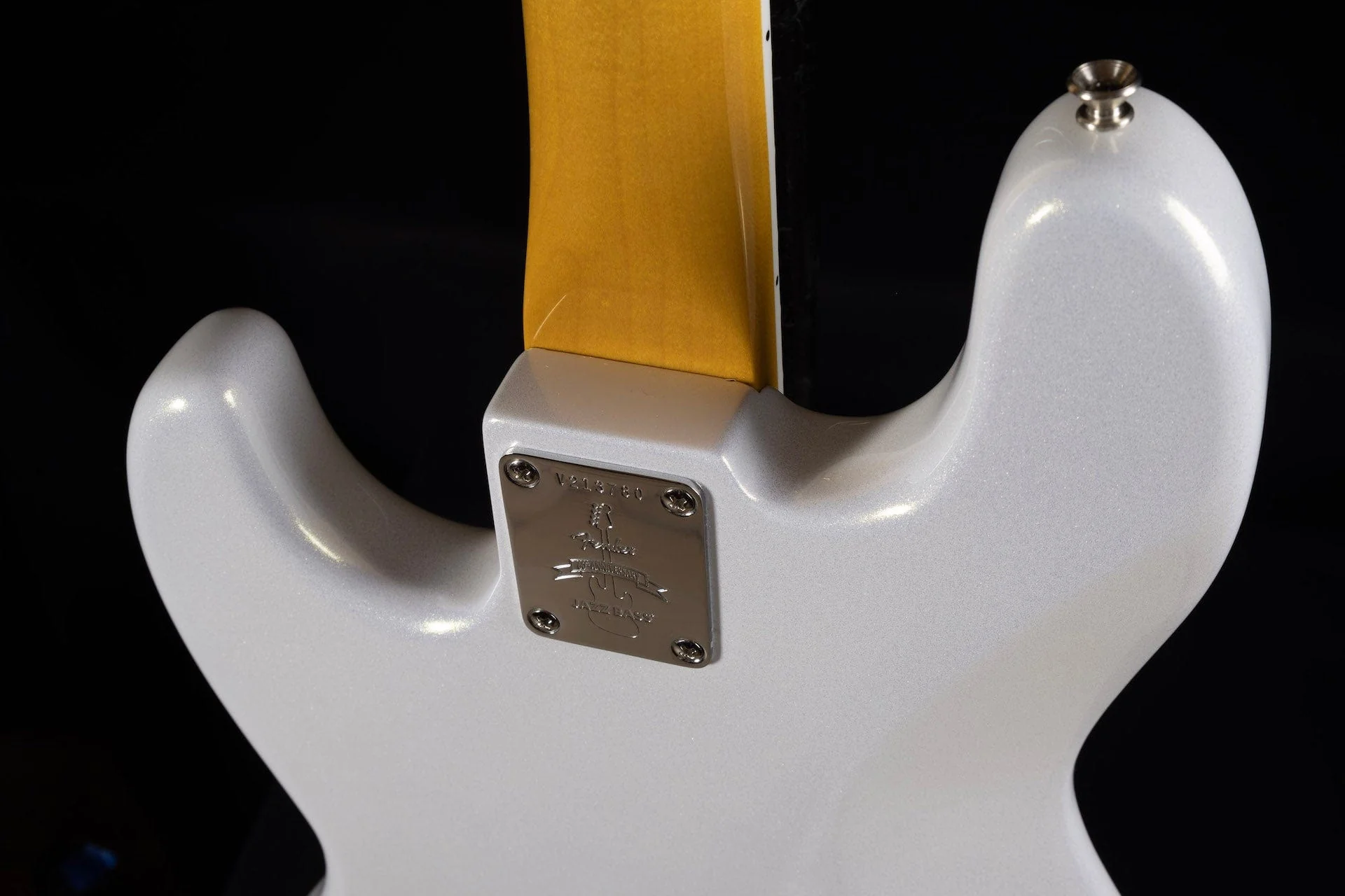 Used Fender 60th Annviersary 60's Jazz Bass Arctic Pearl with Case - Image 11