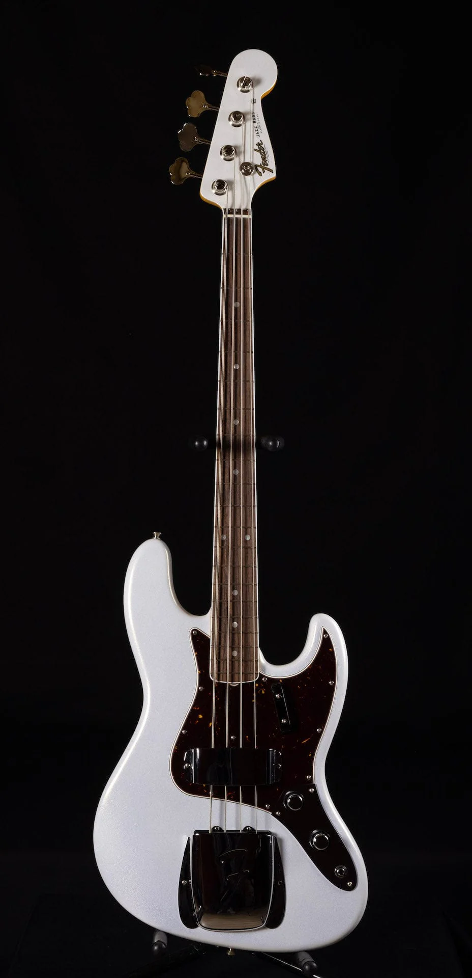 Used Fender 60th Annviersary 60's Jazz Bass Arctic Pearl with Case - Image 2