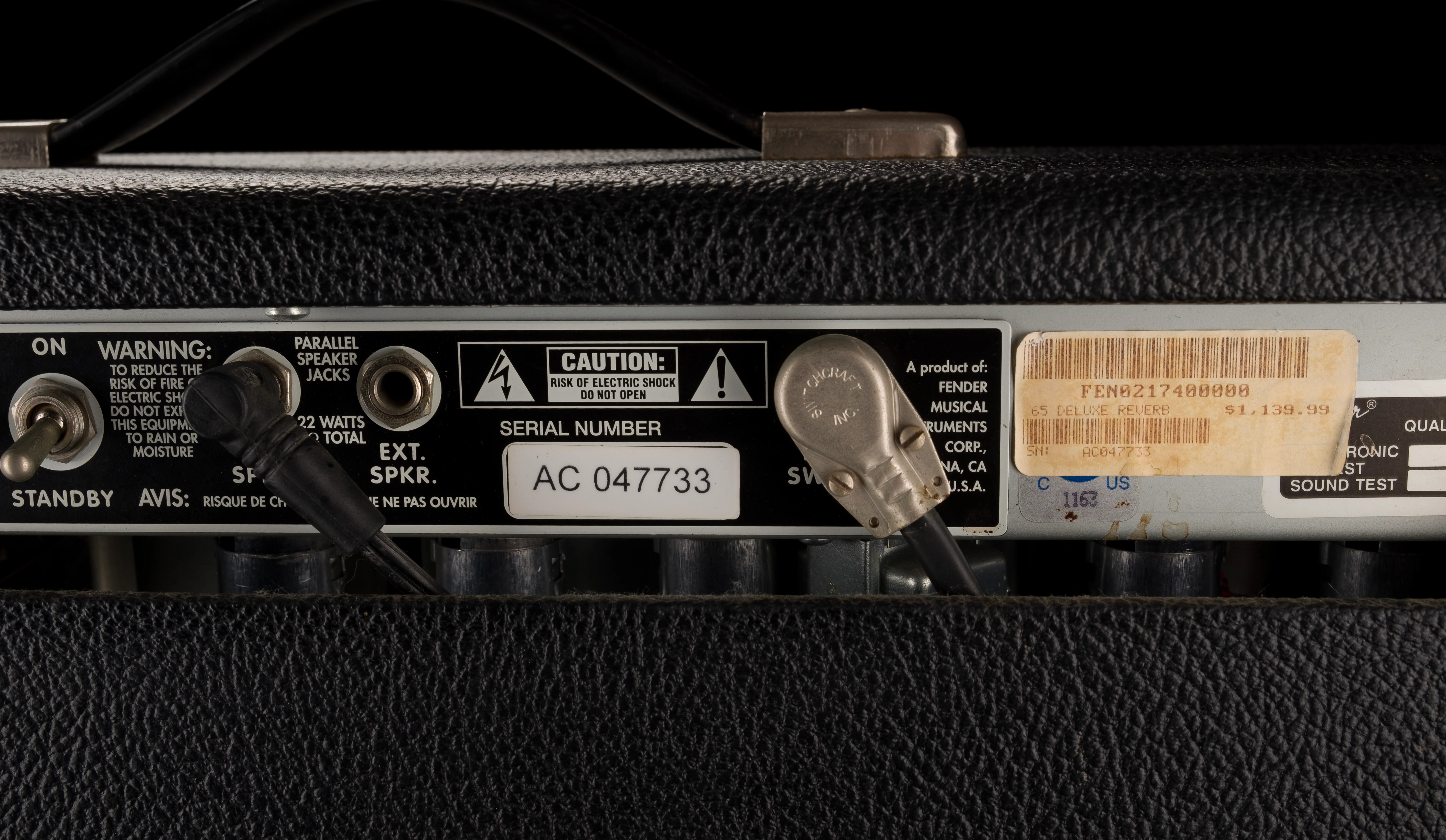 Used Fender '65 Deluxe Reverb Reissue Guitar Amp Combo - Image 12