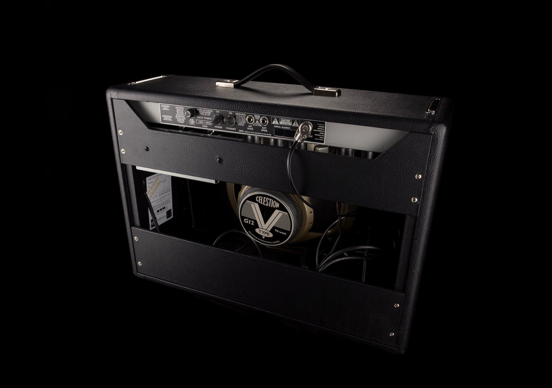 Used Fender ’68 Custom Deluxe Reverb Guitar Amp Combo with Footswitch - Image 14