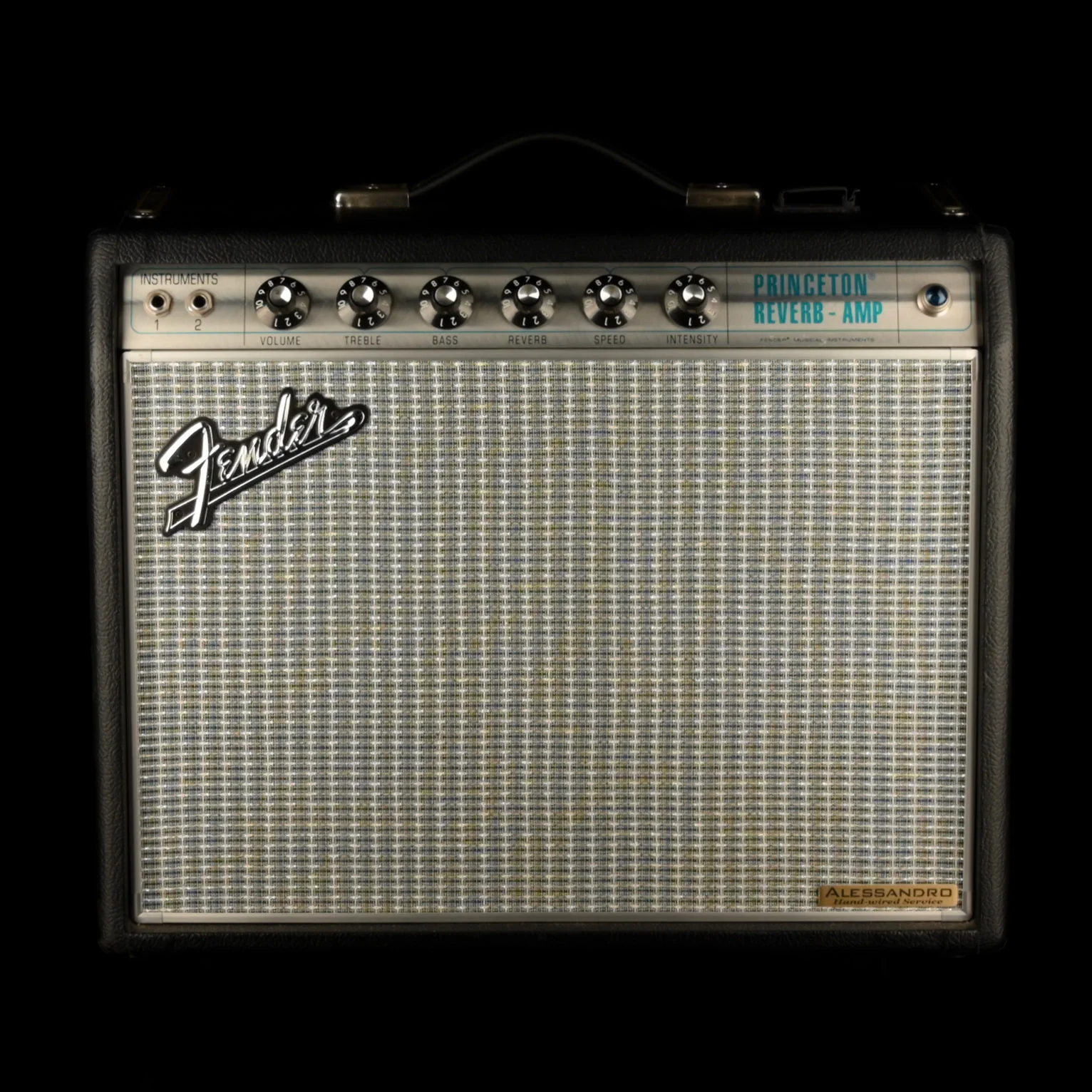 Used Fender '68 Custom Princeton Reverb Amp With Alessandro Mod with Footswitch - 2