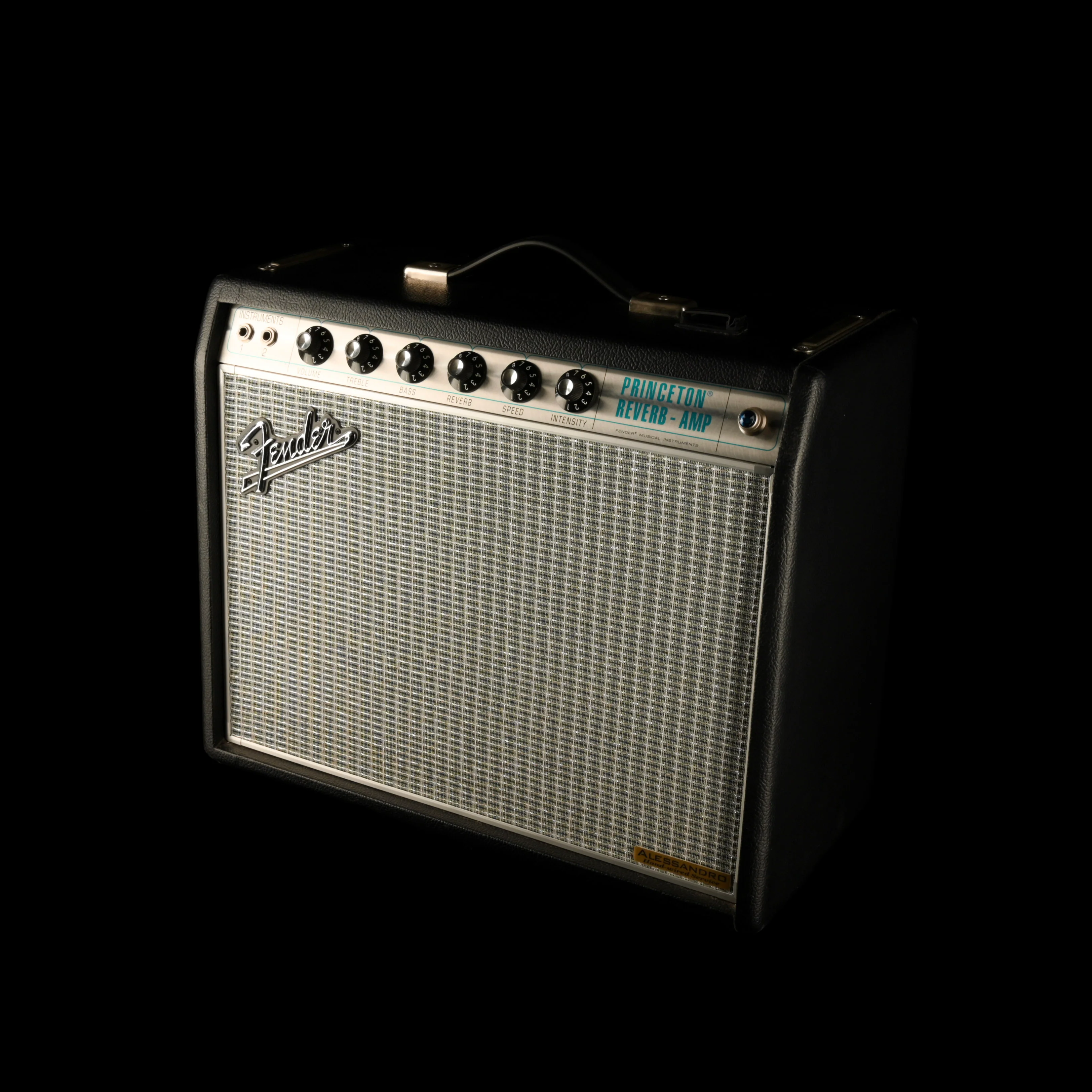 Used Fender '68 Custom Princeton Reverb Amp With Alessandro Mod with Footswitch - 2 - Image 2