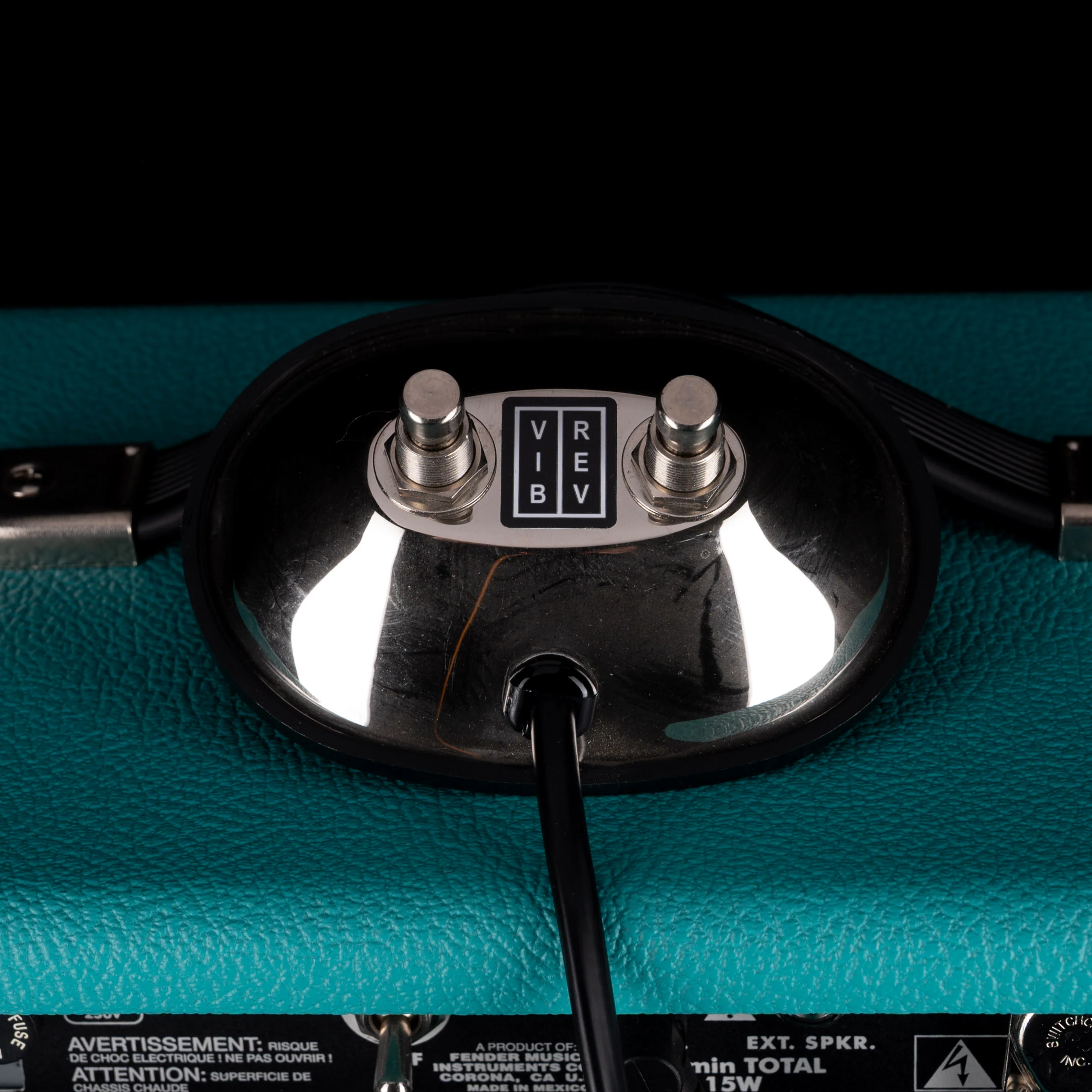 Used Fender '68 Custom Princeton Reverb Surf Green Guitar Amp Combo with Footswitch - Image 11