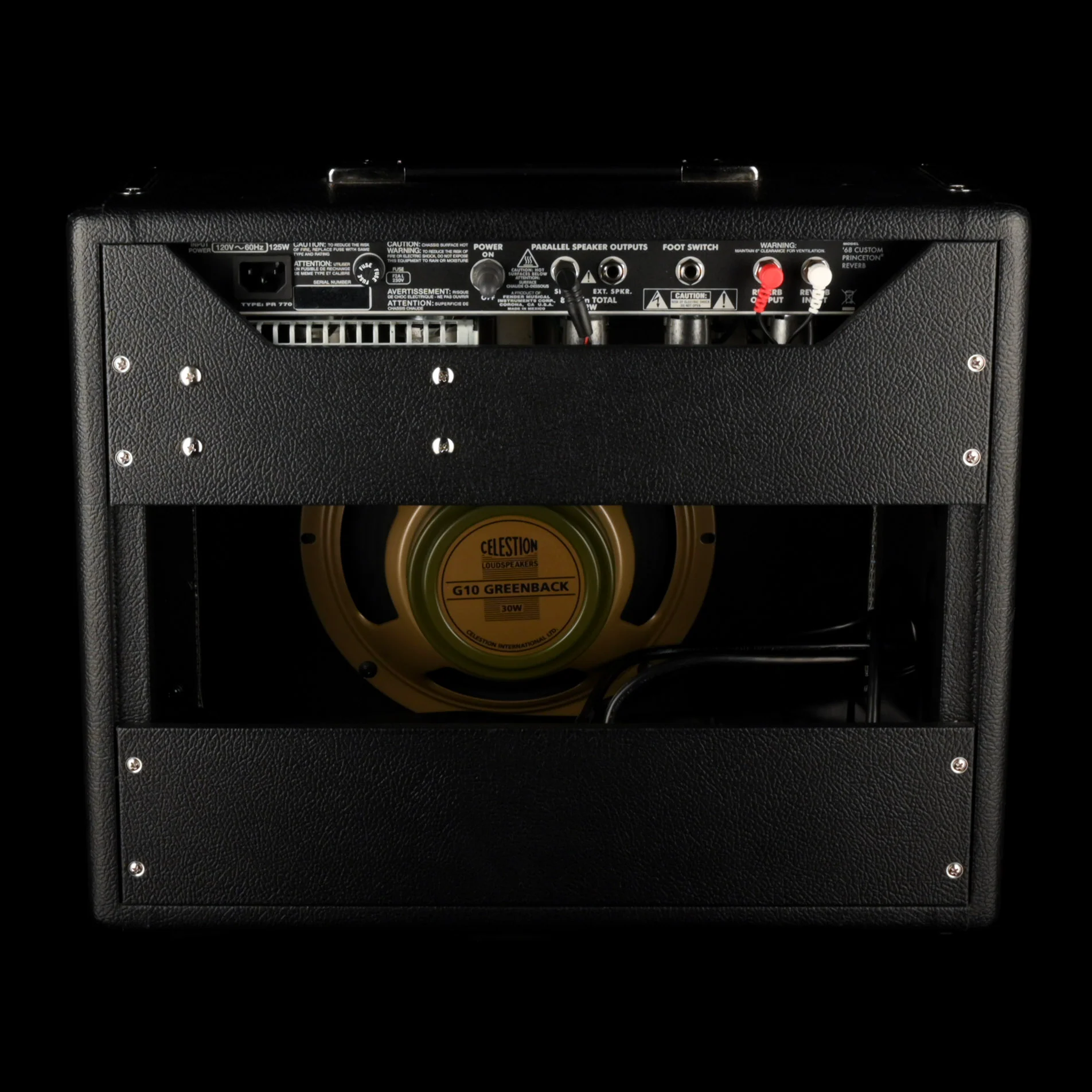 Used Fender '68 Custom Princeton Reverb With Celestion Greenback Guitar Amp Combo - Image 9