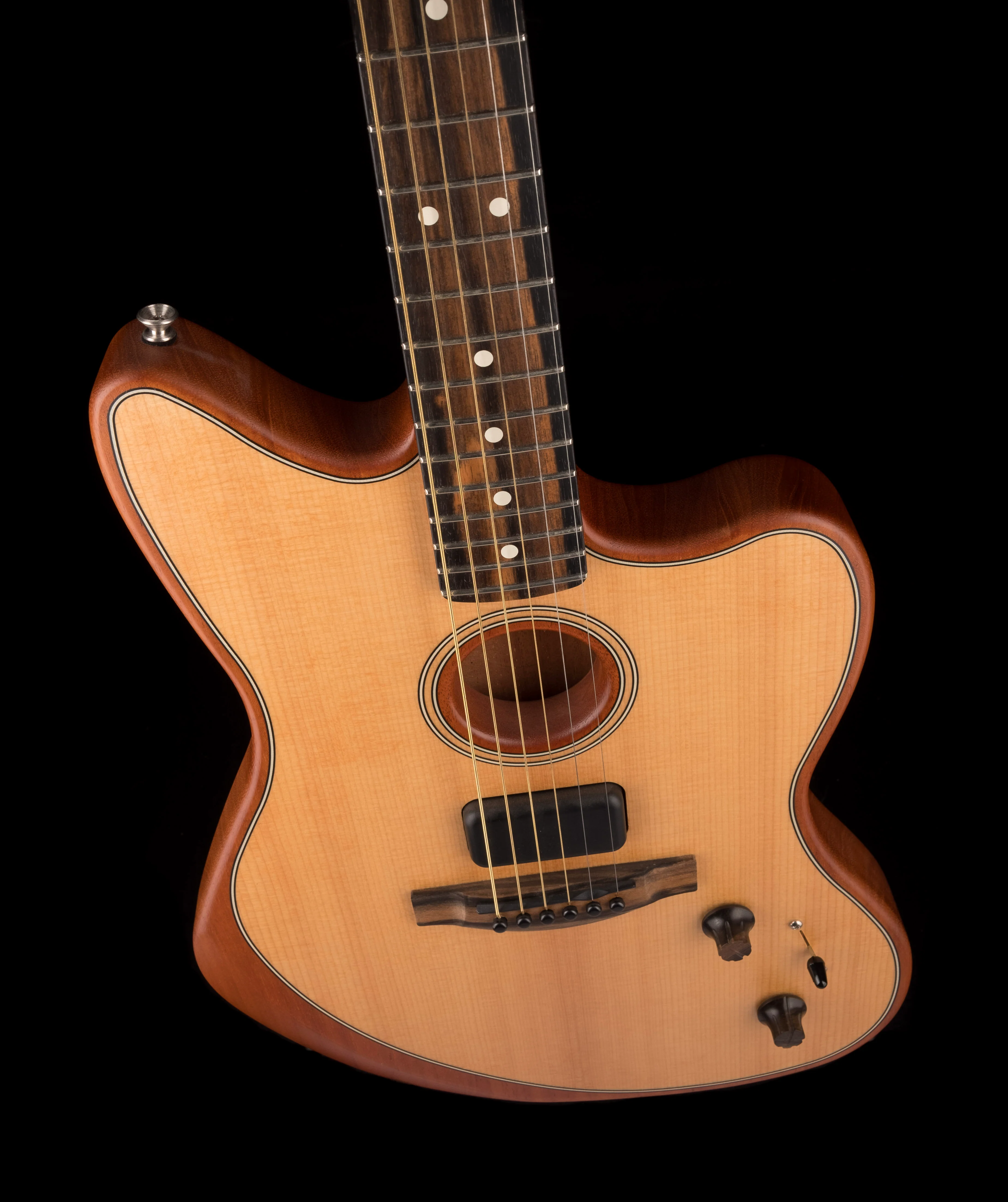 Used 2021 Fender Acoustasonic Jazzmaster Natural With Gig Bag - Image 4