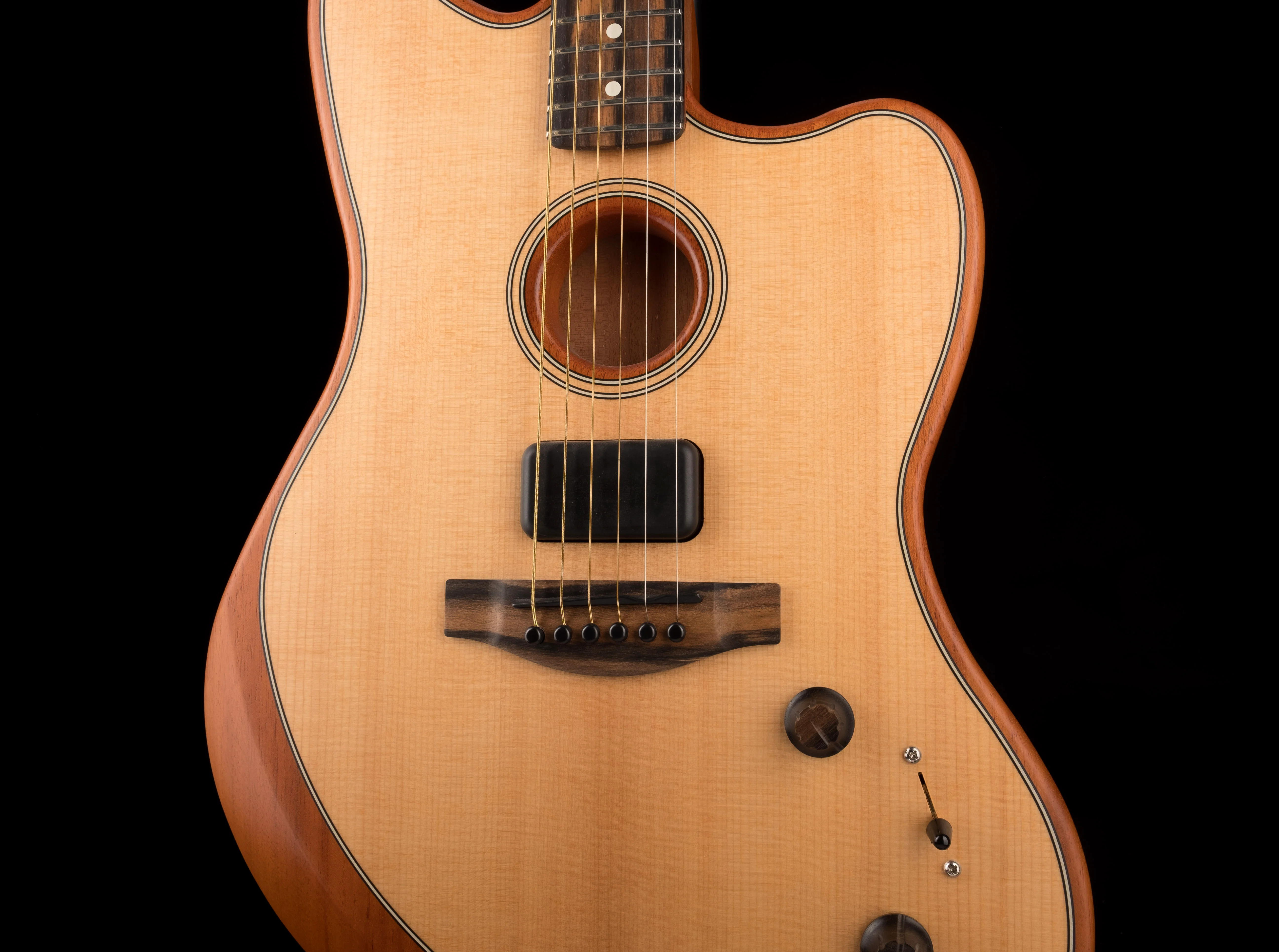 Used 2021 Fender Acoustasonic Jazzmaster Natural With Gig Bag - Image 6
