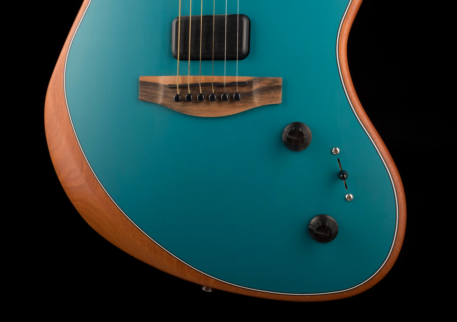 Used 202 Fender Acoustasonic Jazzmaster Ocean Turquoise With Gig Bag - Image 5
