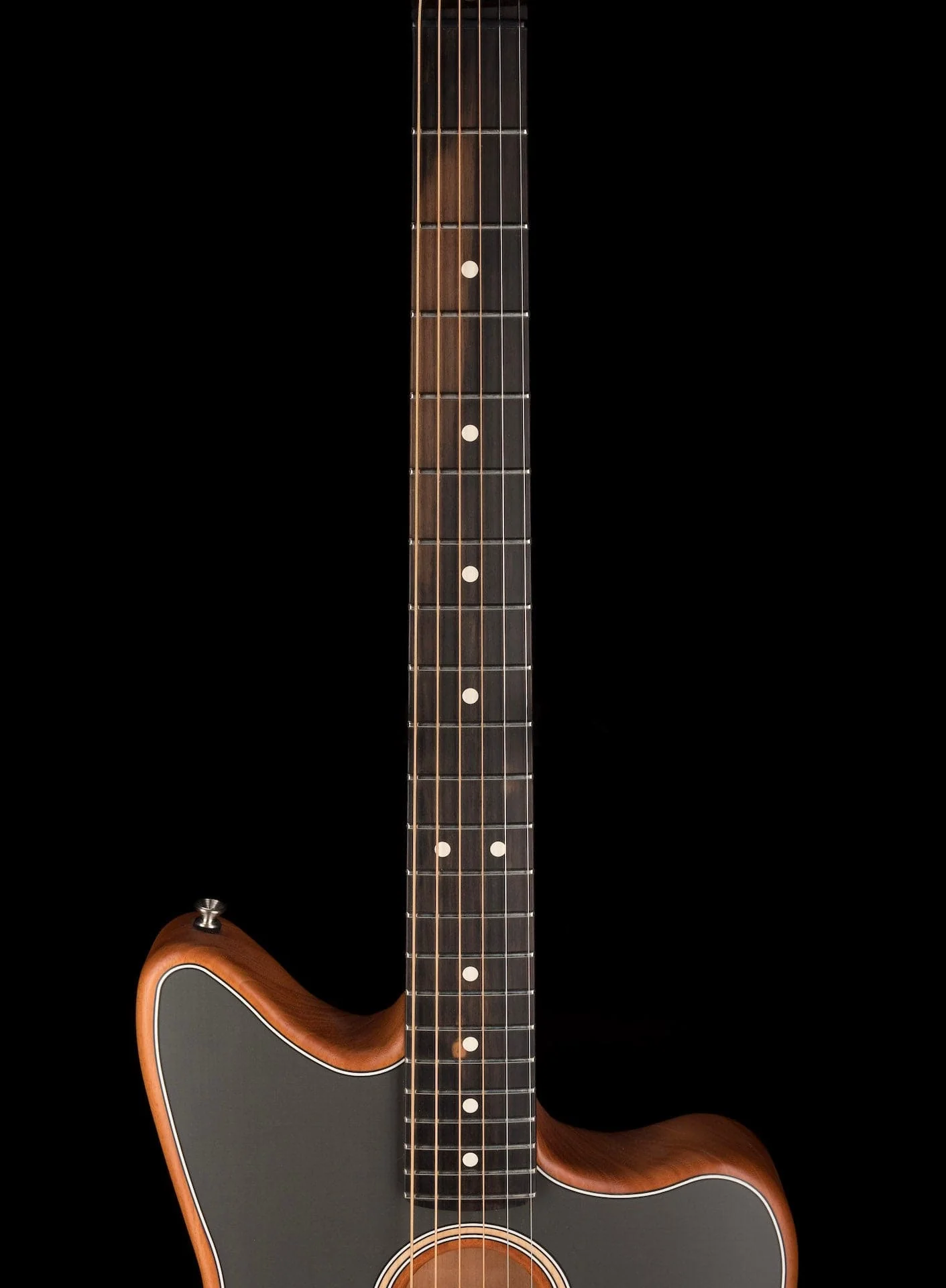 Used Fender Acoustasonic Jazzmaster Tungsten With Gig Bag - Image 10