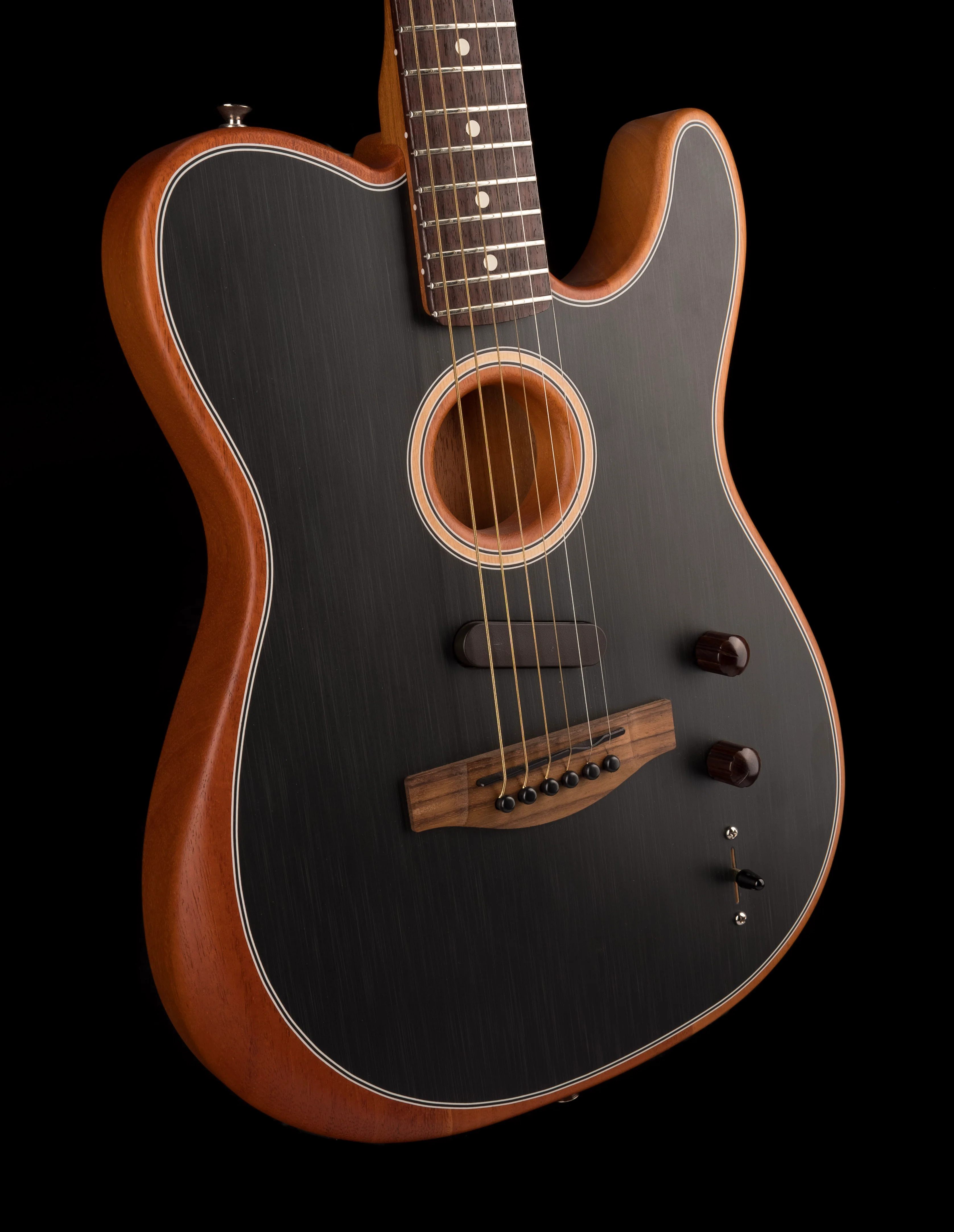 Used 2021 Fender Acoustasonic Player Telecaster Brushed Black with Gig Bag - Image 10