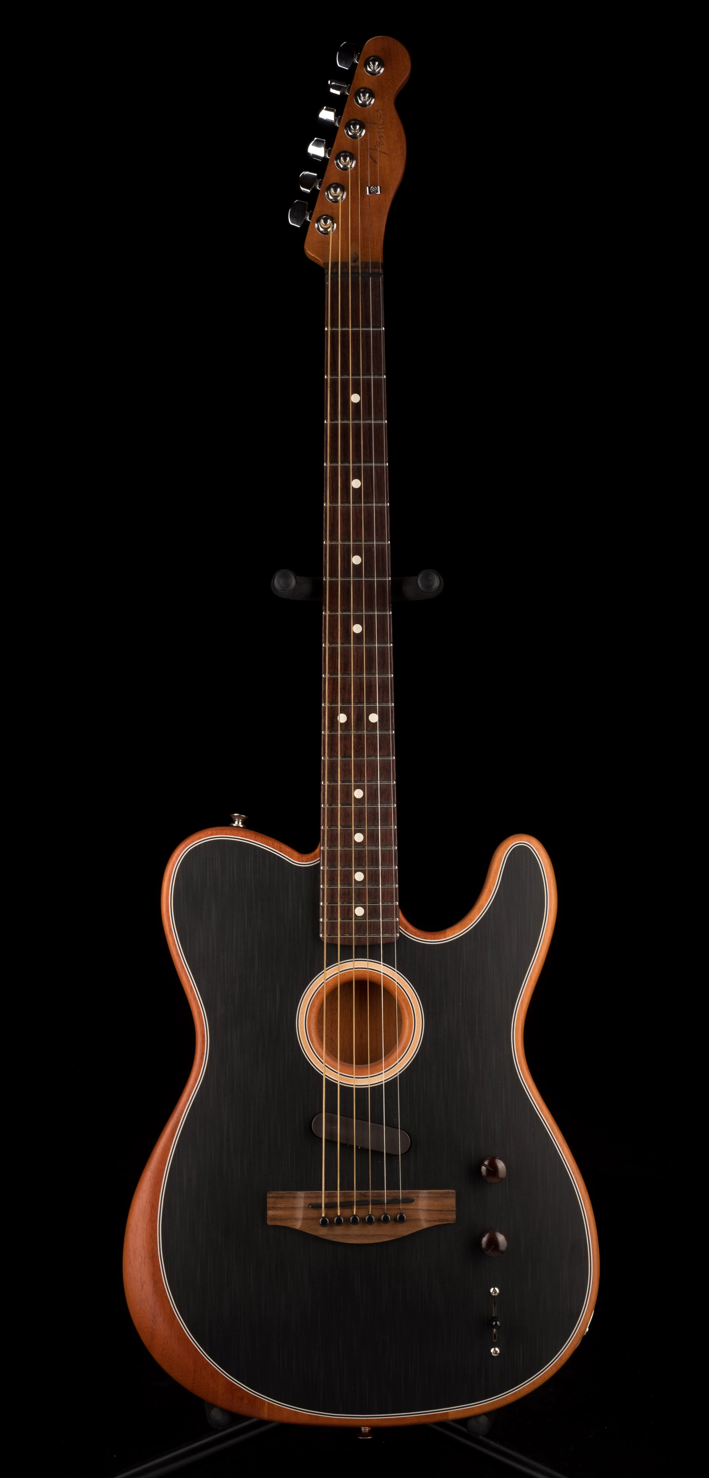Used 2021 Fender Acoustasonic Player Telecaster Brushed Black with Gig Bag - Image 2