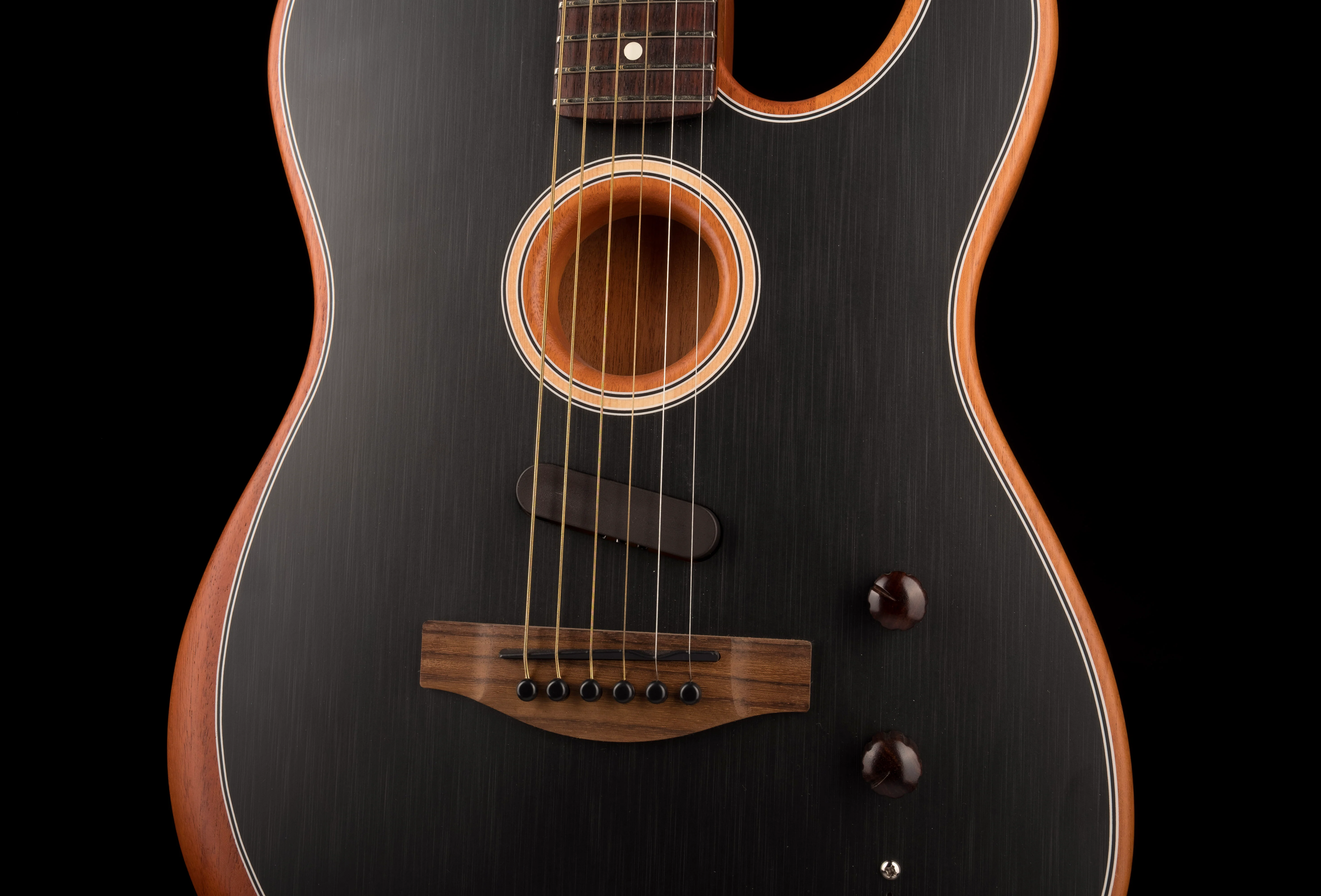 Used 2021 Fender Acoustasonic Player Telecaster Brushed Black with Gig Bag - Image 6