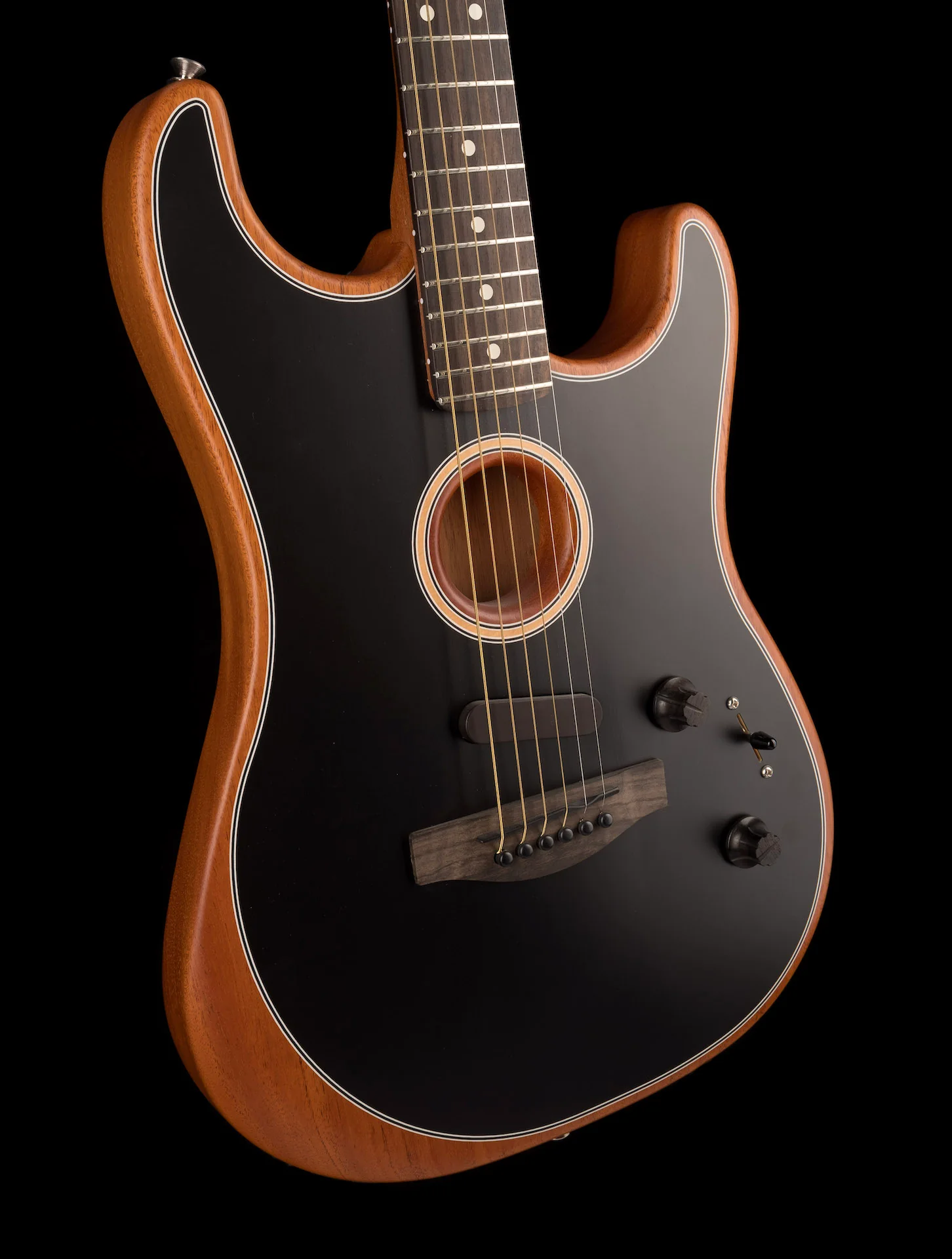 Used 2020 Fender Acoustasonic Stratocaster Black With Gig Bag - Image 10