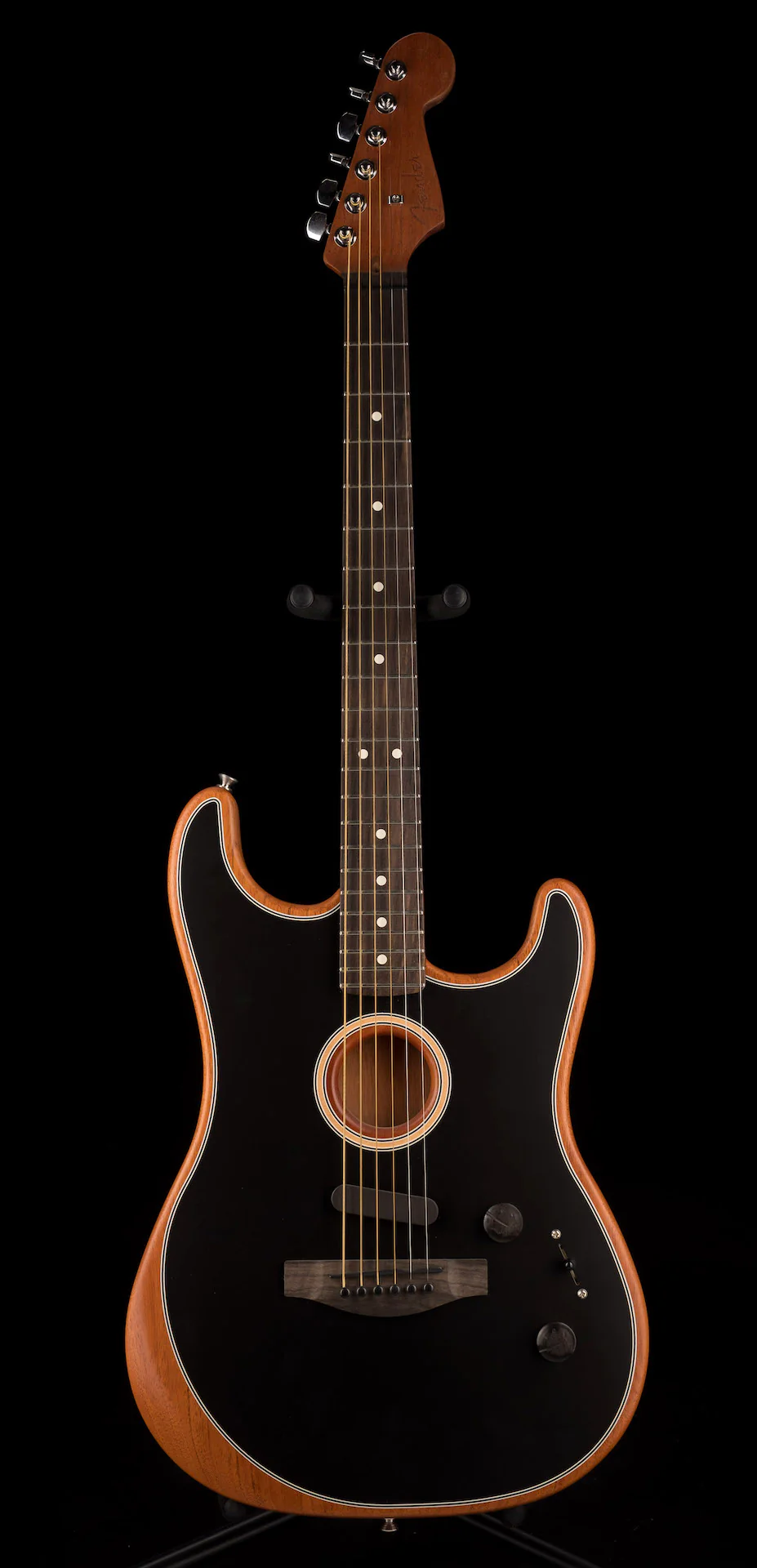 Used 2020 Fender Acoustasonic Stratocaster Black With Gig Bag - Image 2