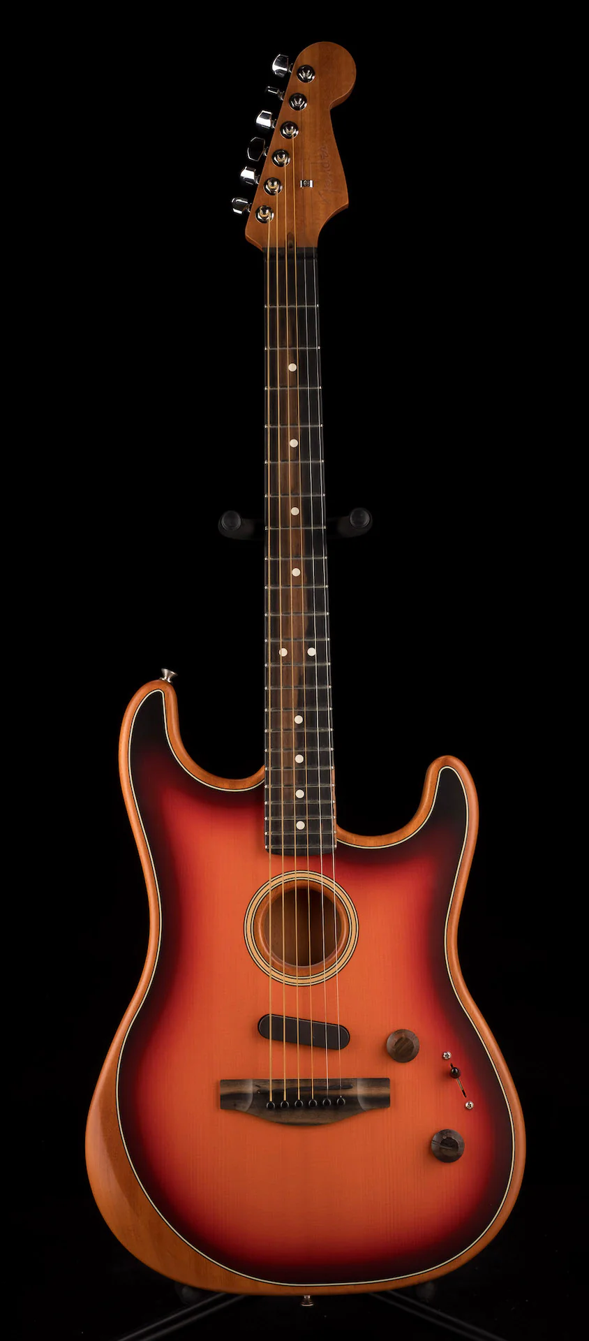 Used 2020 Fender Acoustasonic Stratocaster Sunburst With Gig Bag - Image 2