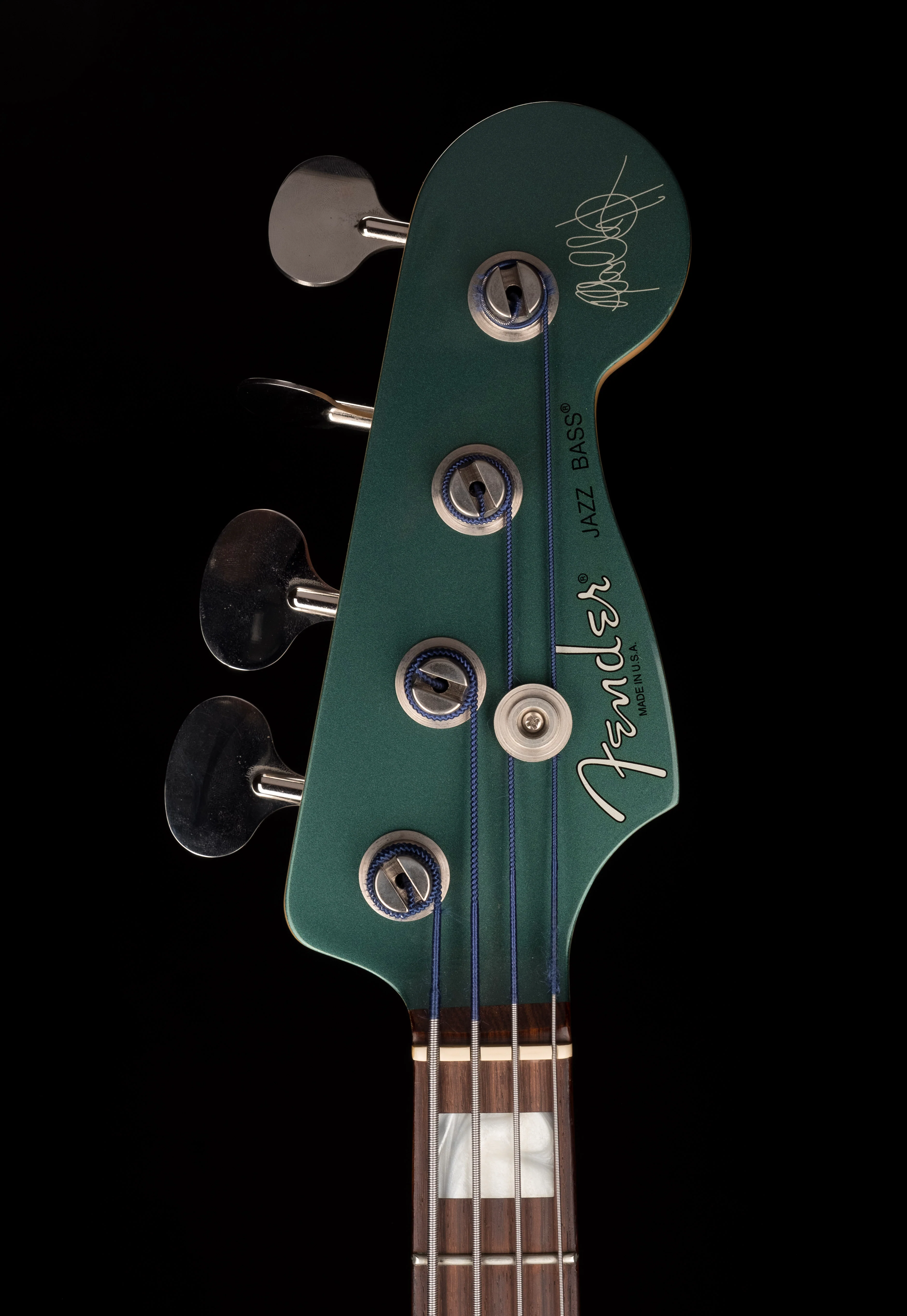 Used Fender Adam Clayton Jazz Bass Sherwood Green Metallic with OHSC - Image 12