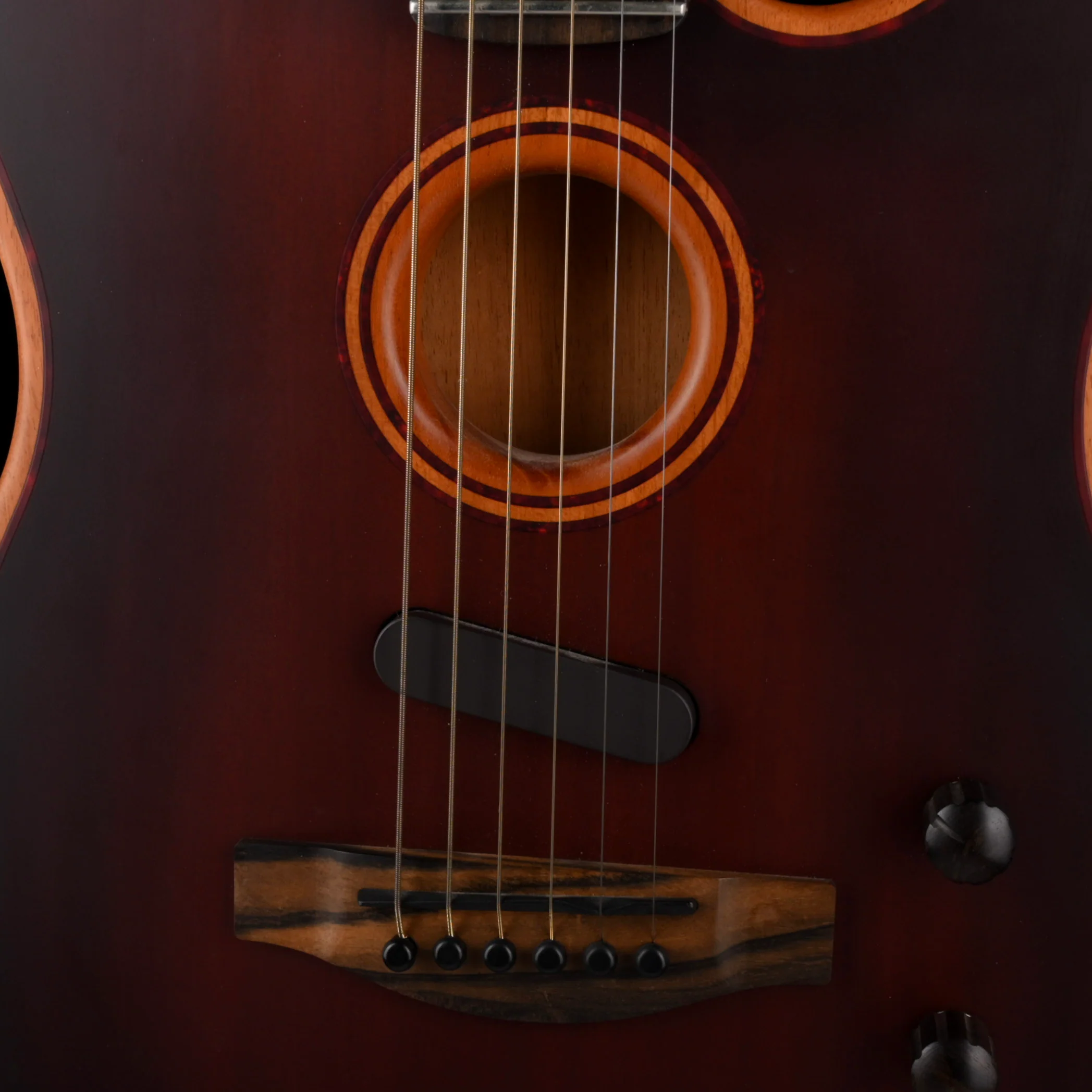 Used Fender American Acoustasonic Telecaster All-Mahogany Bourbon Burst With Gig Bag - Image 4