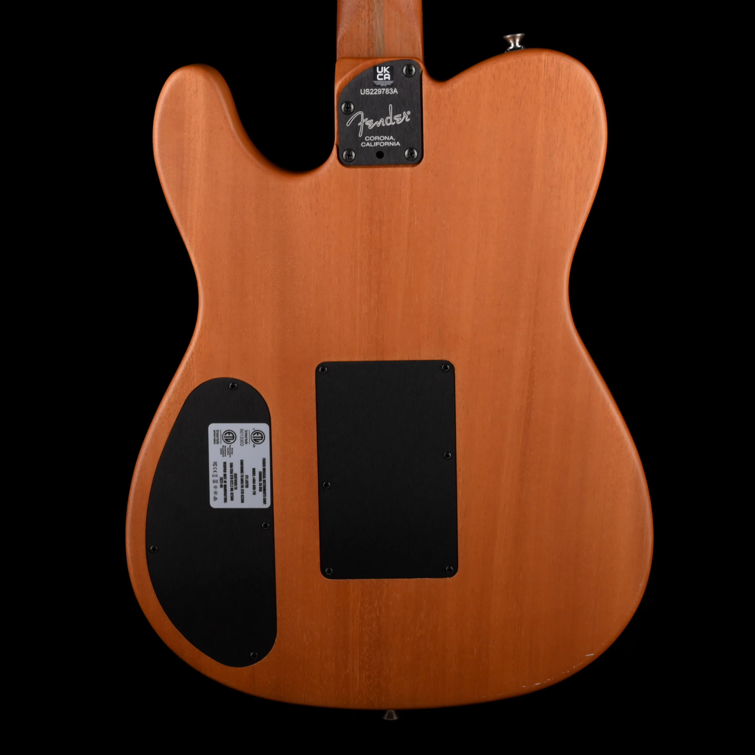 Used Fender American Acoustasonic Telecaster All-Mahogany Bourbon Burst With Gig Bag - Image 8