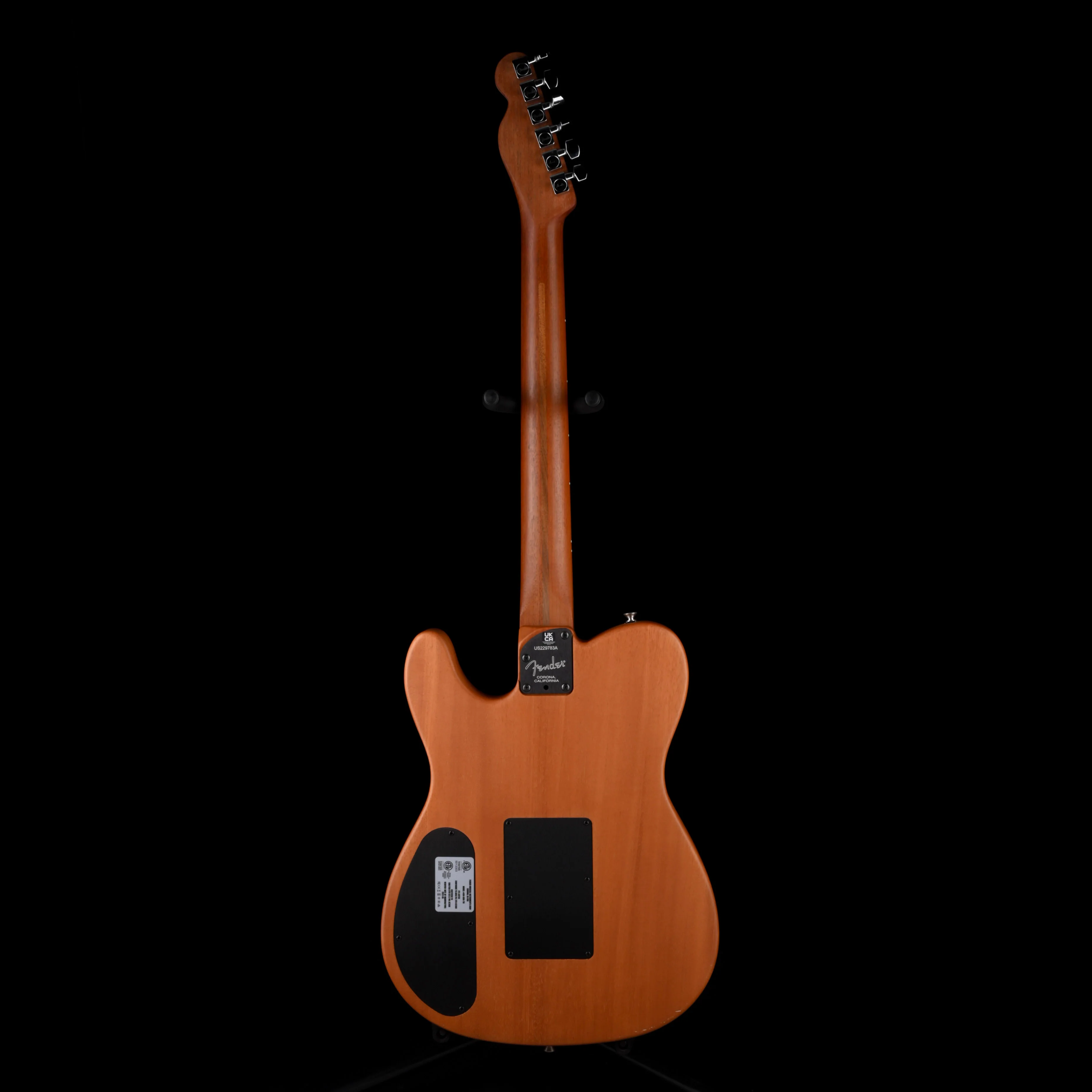 Used Fender American Acoustasonic Telecaster All-Mahogany Bourbon Burst With Gig Bag - Image 9