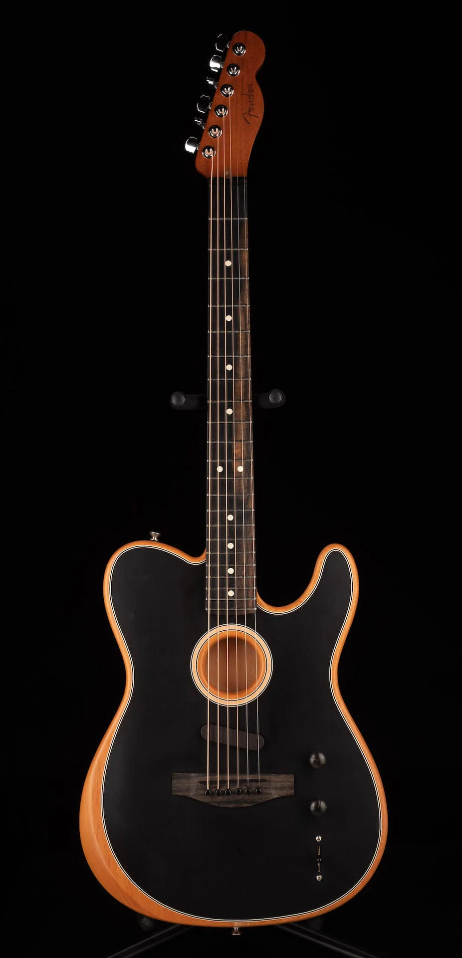 Used Fender American Acoustasonic Telecaster Black with Gig Bag - Image 2