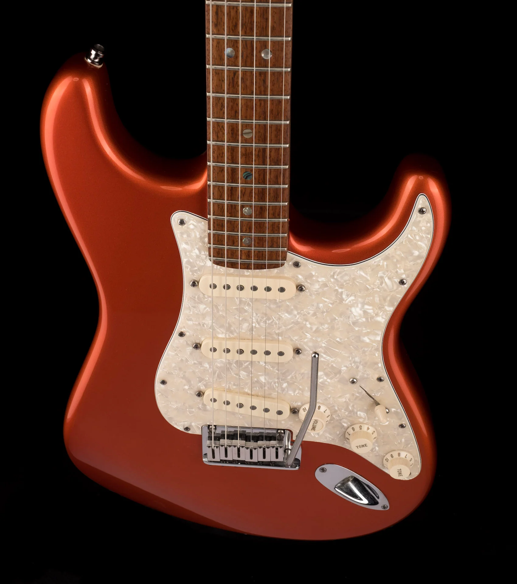 Used '05 Fender American Deluxe Stratocaster Candy Tangerine with Case - Image 4