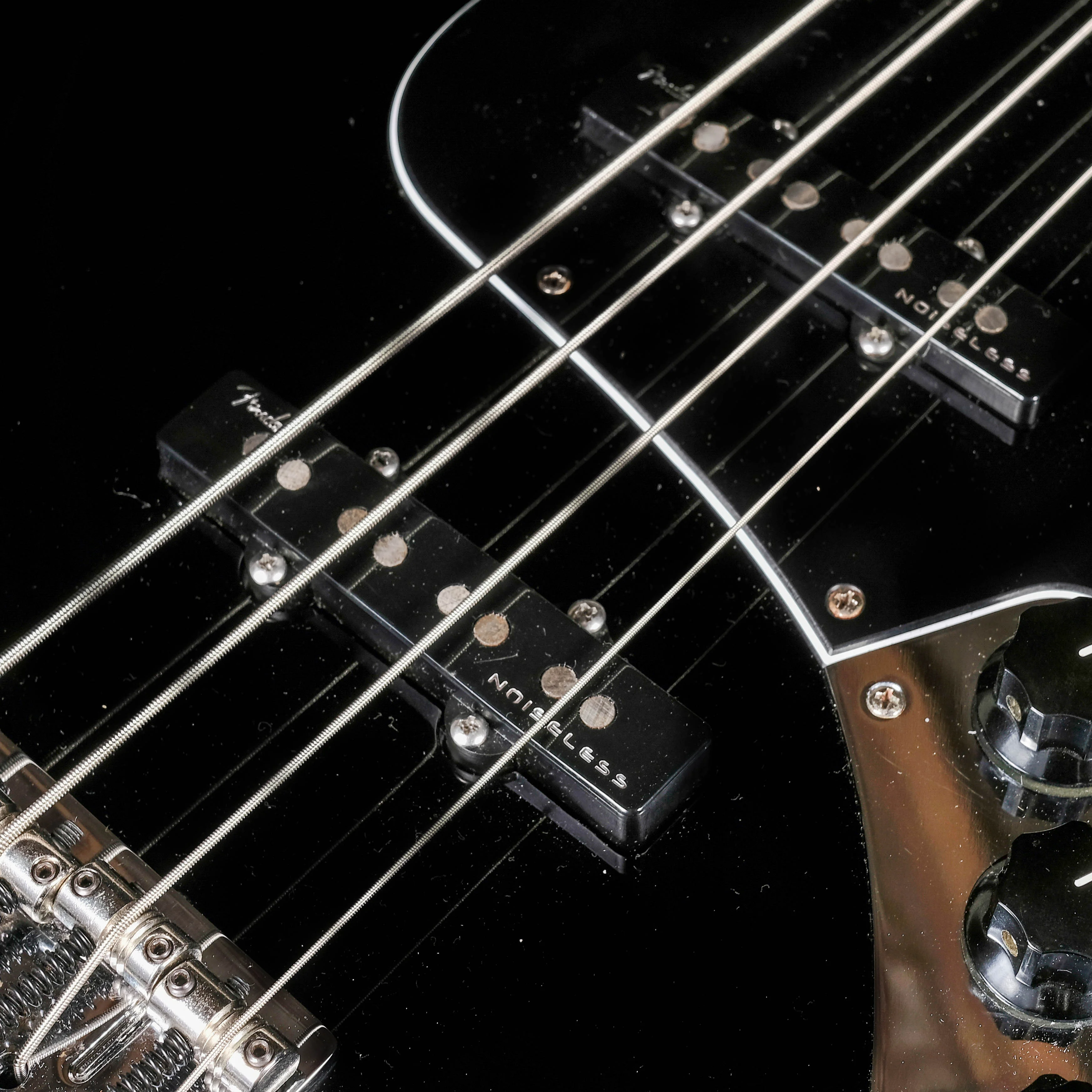 Used 2016 Fender American Elite Jazz Bass Black With Gig Bag - Image 6