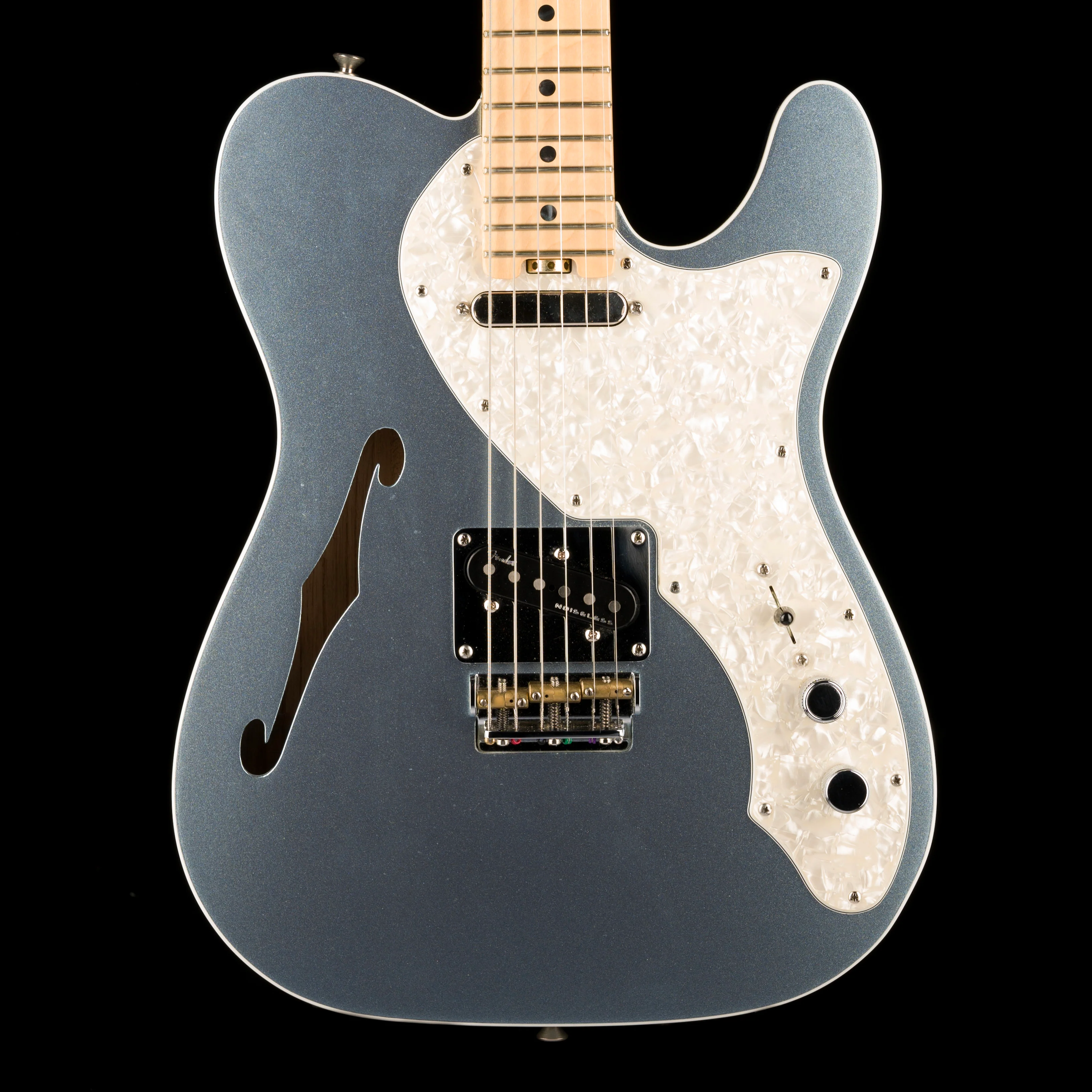 Used Fender American Elite Telecaster Thinline Mystic Blue Ice with OHSC