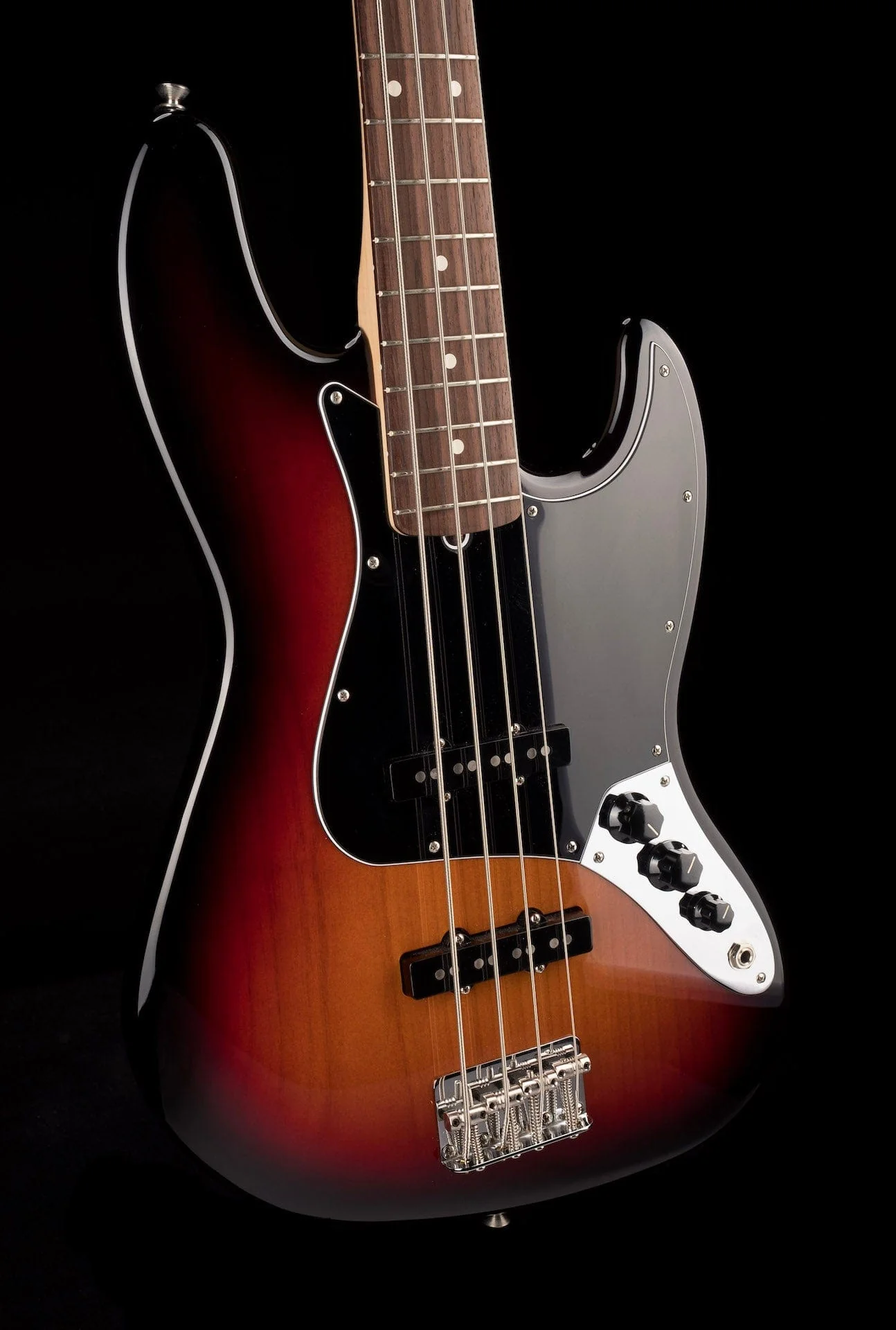 Used 2019 Fender American Performer Jazz Bass 3-Tone Sunburst with Case - Image 10