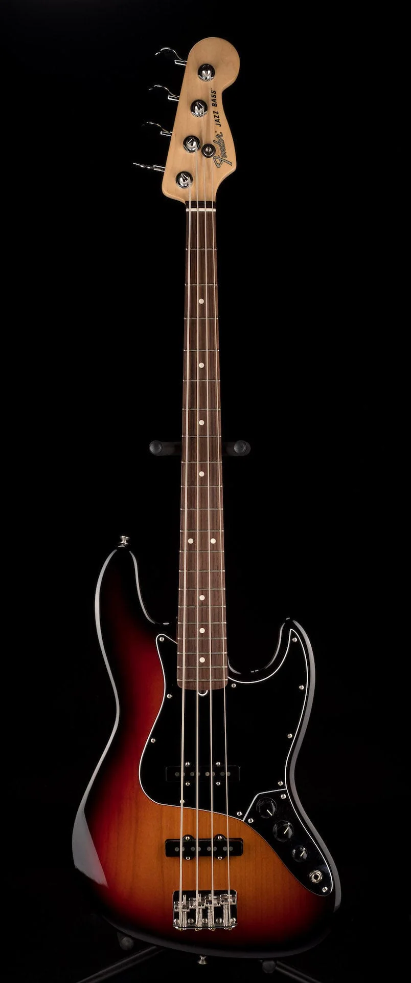 Used 2019 Fender American Performer Jazz Bass 3-Tone Sunburst with Case - Image 2