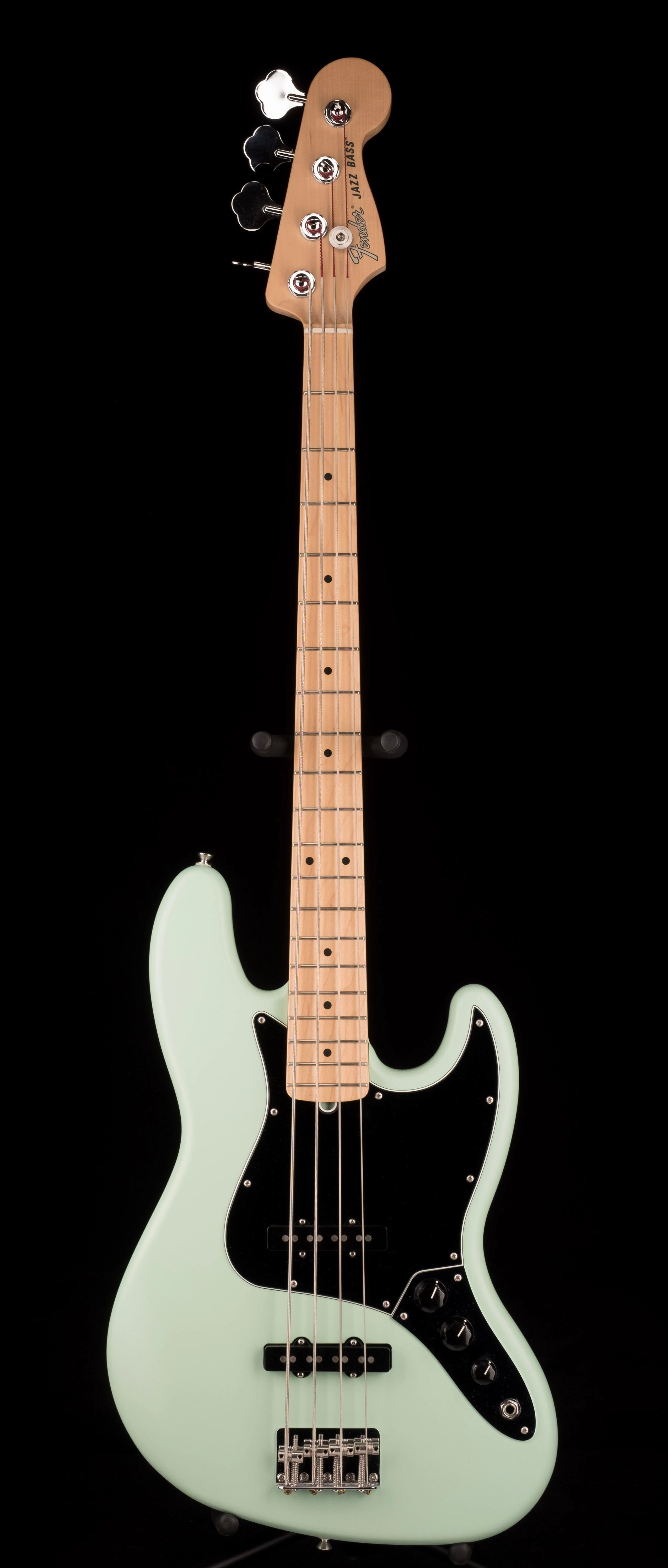 Used Fender American Performer Jazz Bass Satin Surf Green With Gig Bag - Image 2