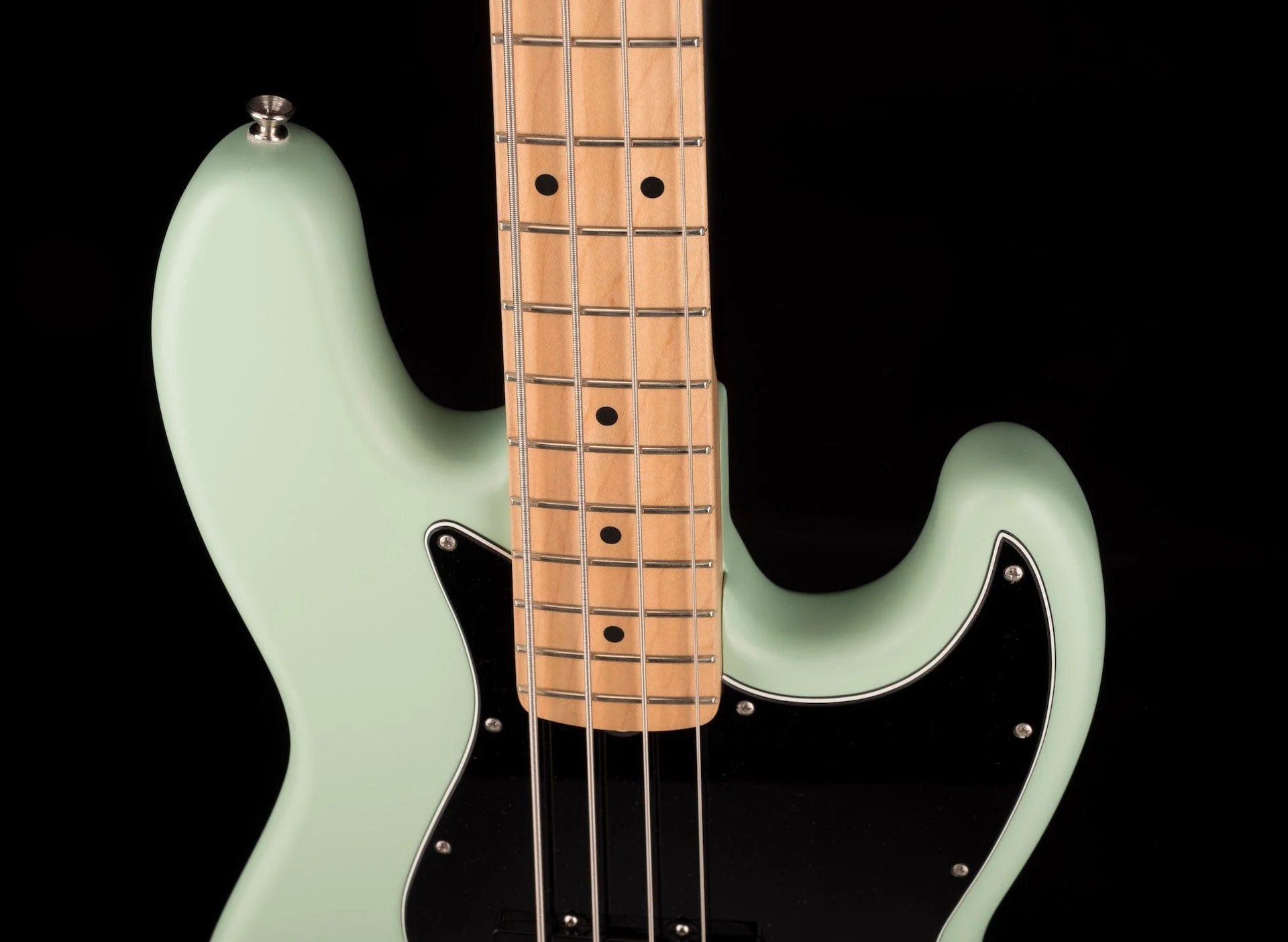 Used Fender American Performer Jazz Bass Satin Surf Green With Gig Bag - Image 3