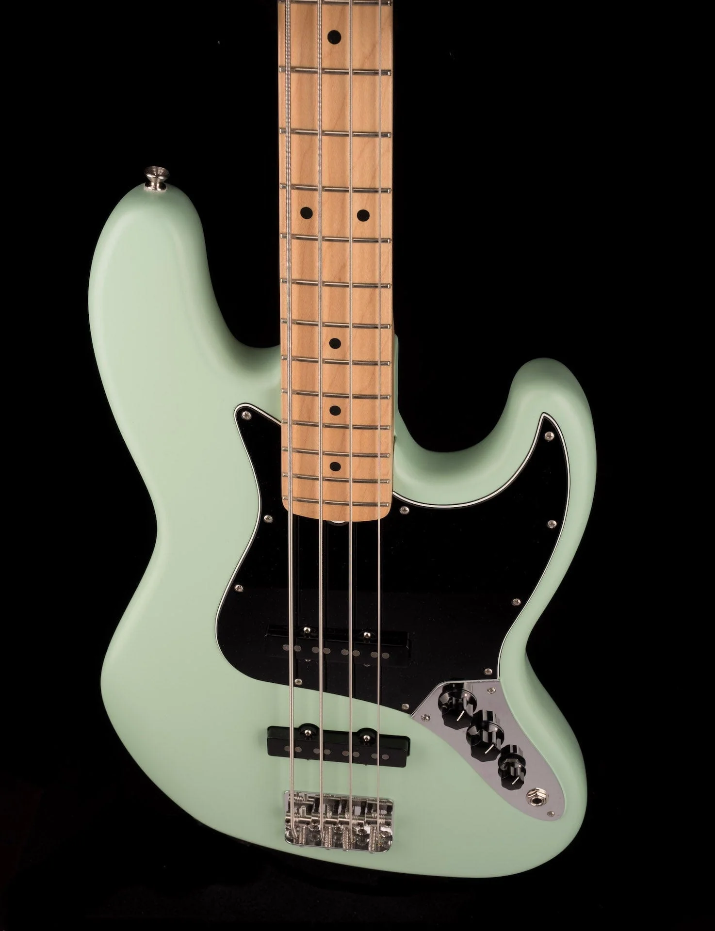 Used Fender American Performer Jazz Bass Satin Surf Green With Gig Bag - Image 4