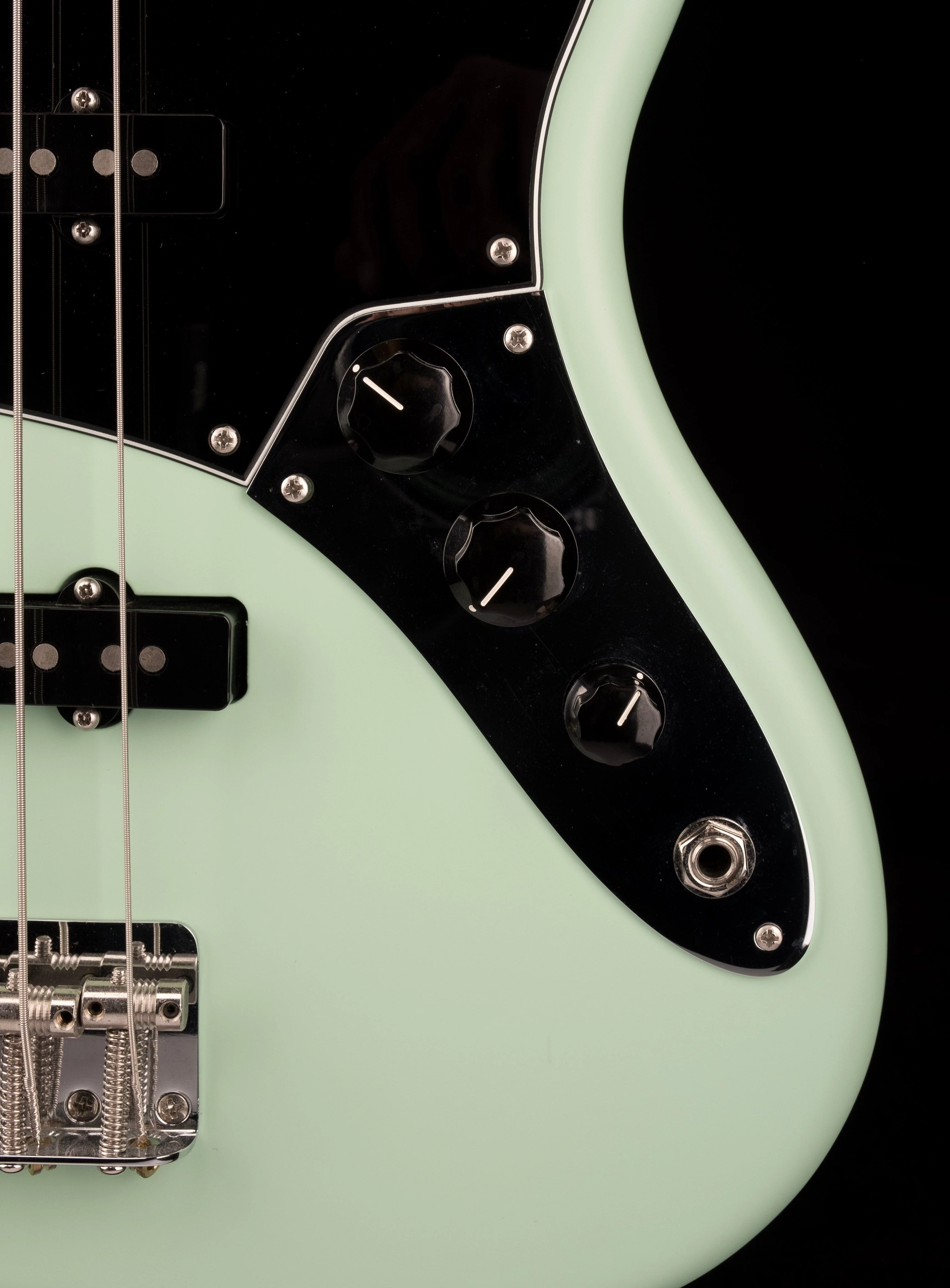 Used Fender American Performer Jazz Bass Satin Surf Green With Gig Bag - Image 8