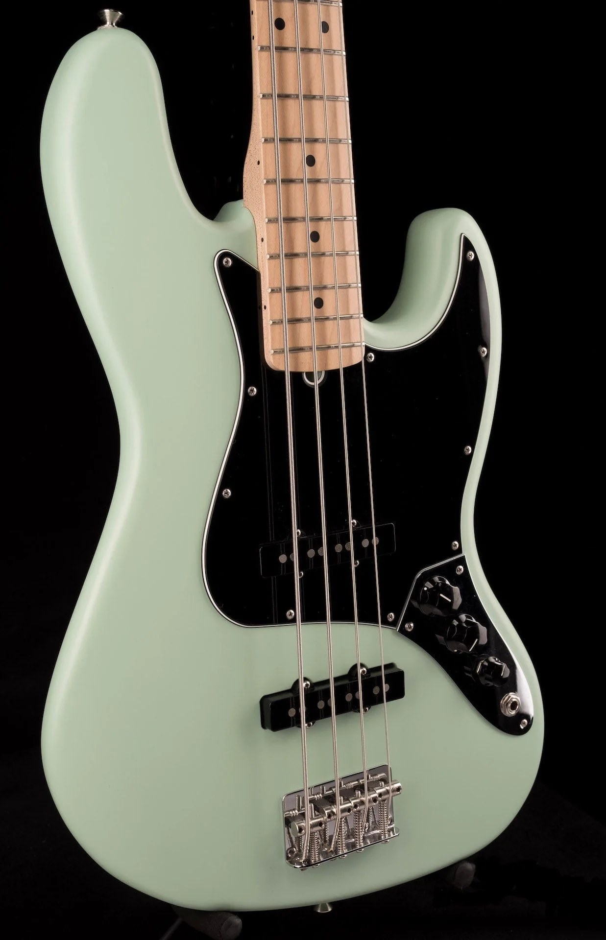 Used Fender American Performer Jazz Bass Satin Surf Green With Gig Bag - Image 9