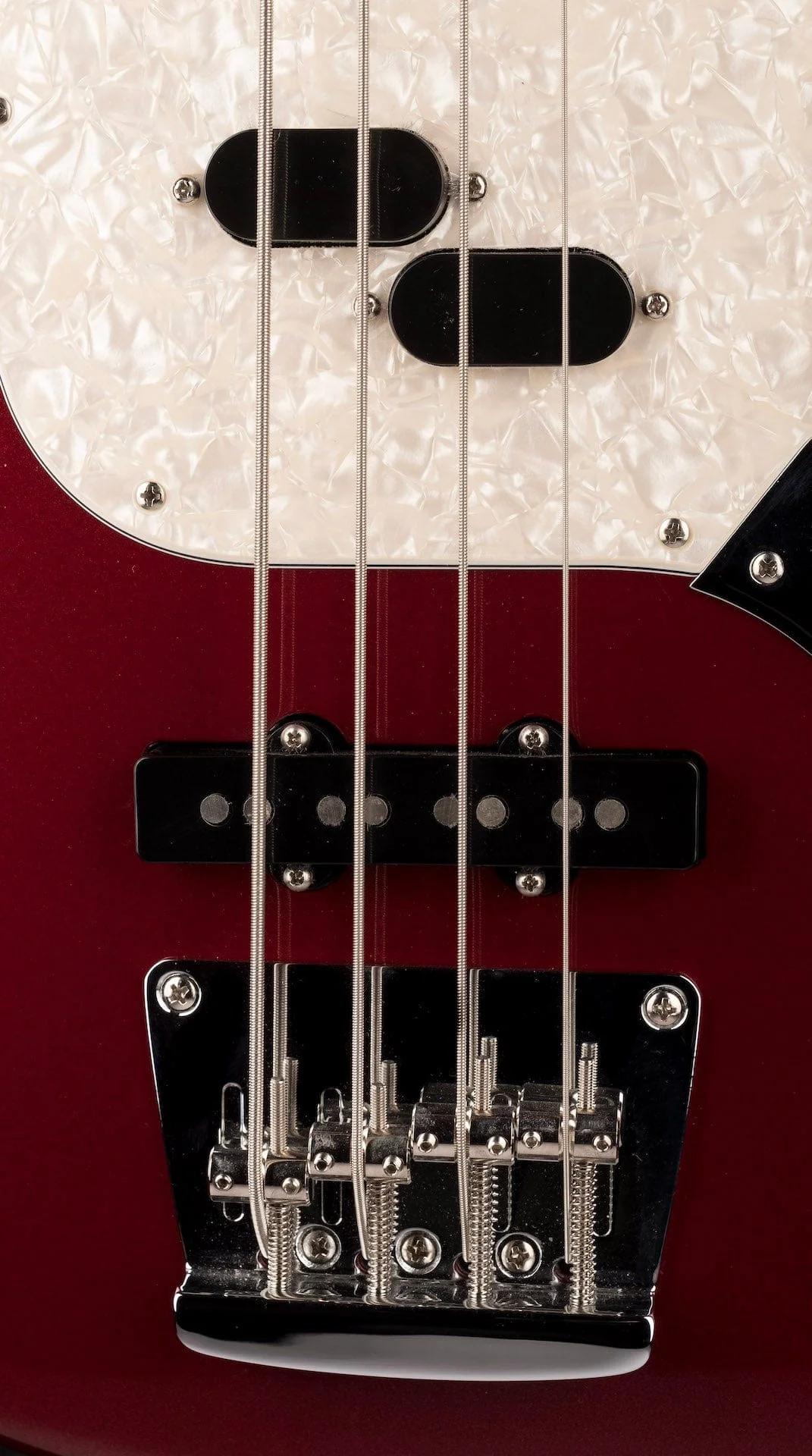 Used Fender American Performer Mustang Bass Aubergine with Gig Bag - Image 7