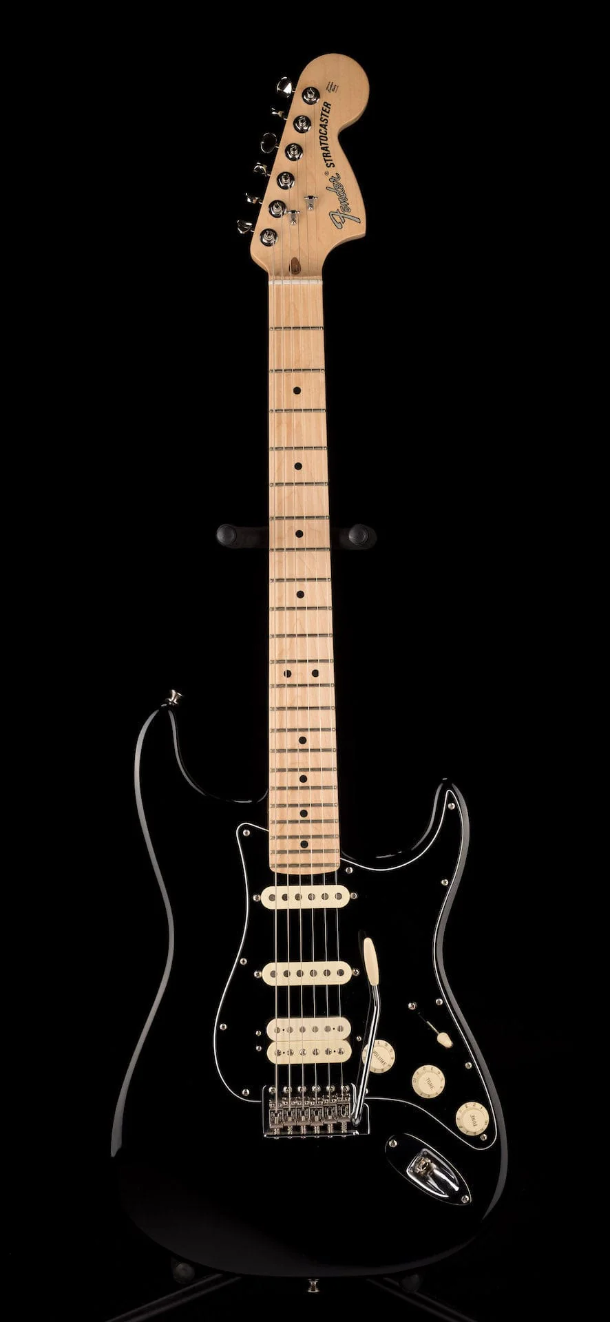 Used 2018 Fender American Performer Stratocaster HSS Black with Gig Bag - Image 2