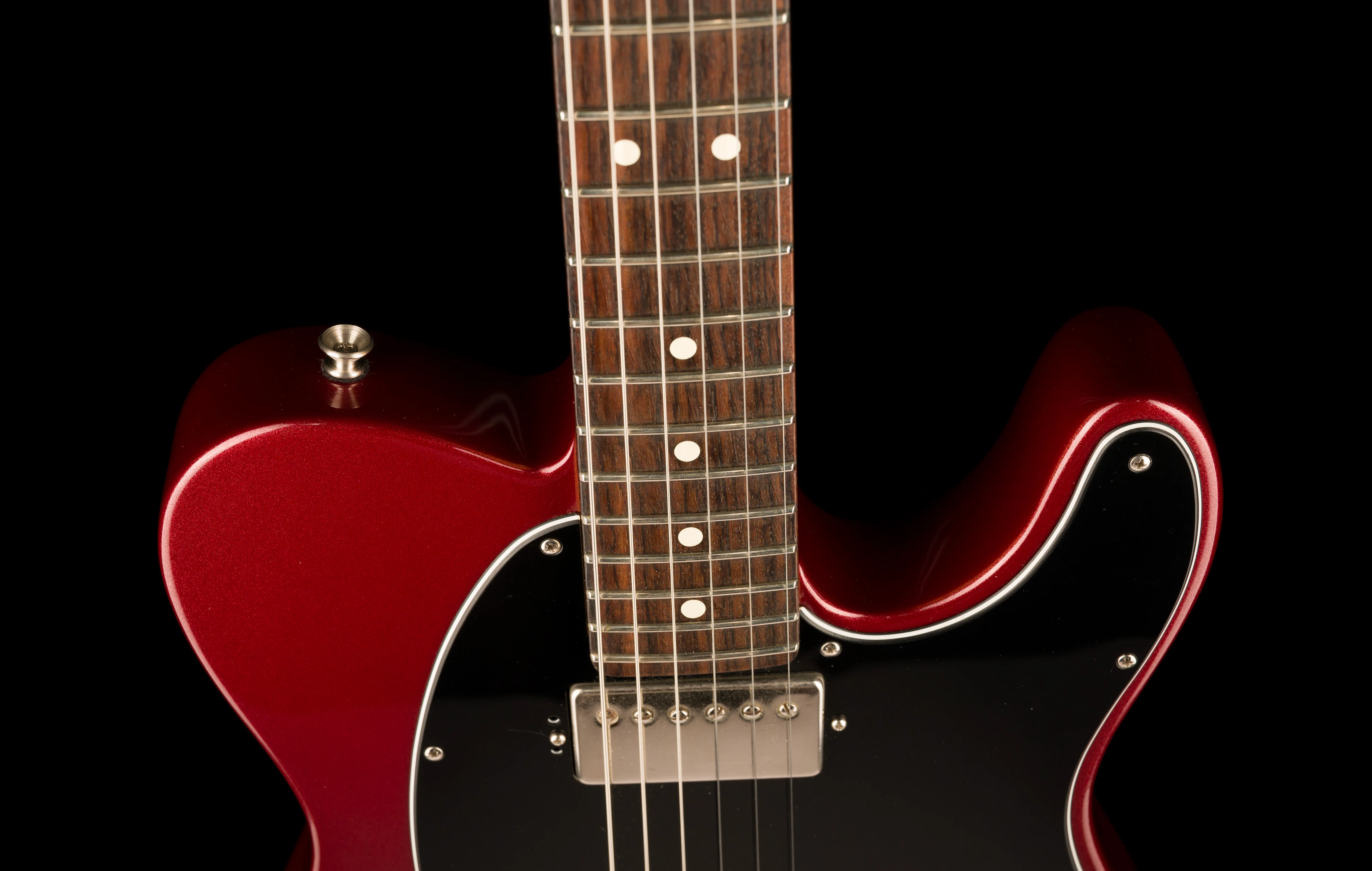 Used Fender American Performer Telecaster HS Aubergine with Upgraded Pickups and Fender Denim Gig Bag - Image 3