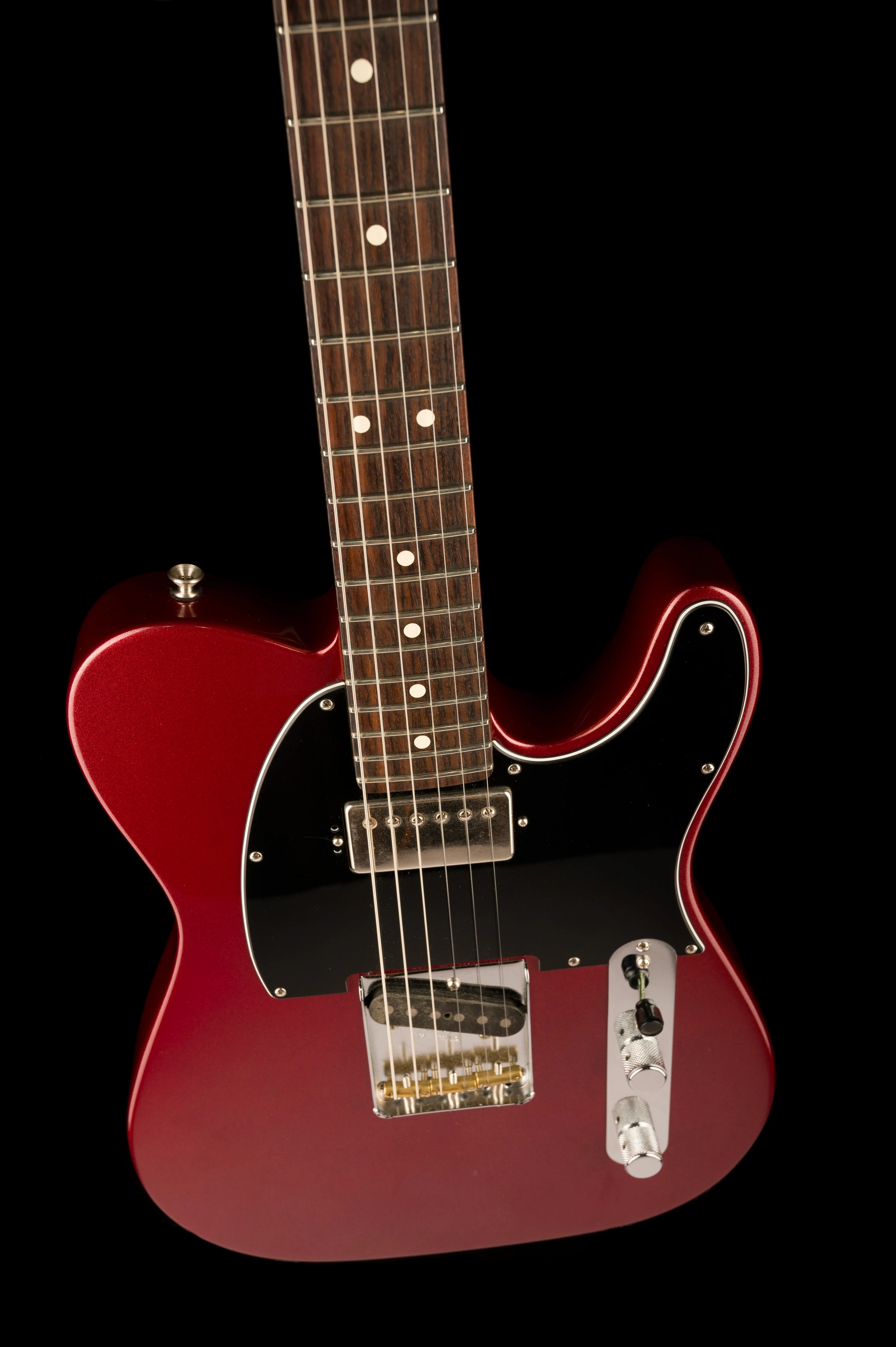 Used Fender American Performer Telecaster HS Aubergine with Upgraded Pickups and Fender Denim Gig Bag - Image 4