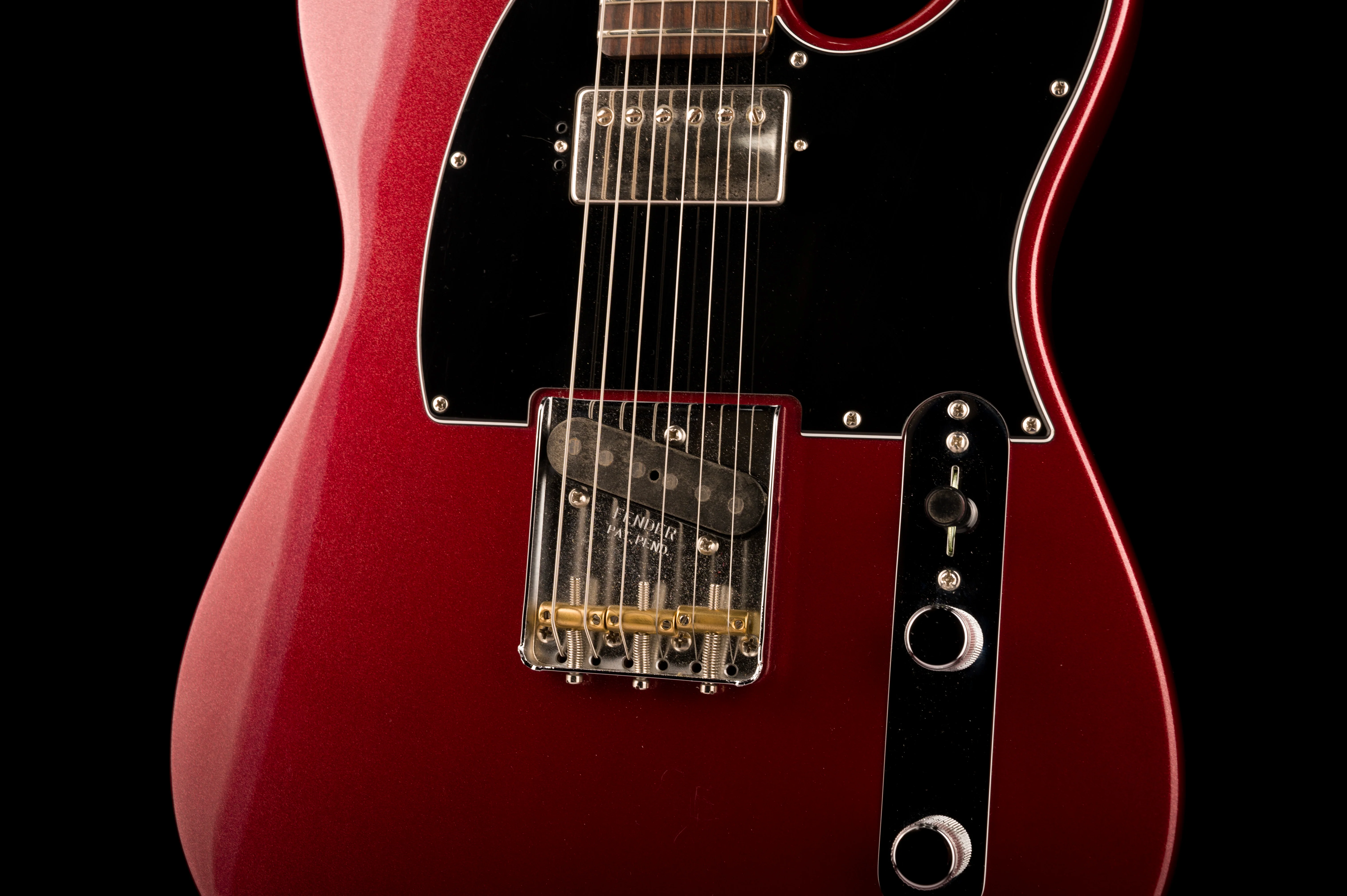 Used Fender American Performer Telecaster HS Aubergine with Upgraded Pickups and Fender Denim Gig Bag - Image 6