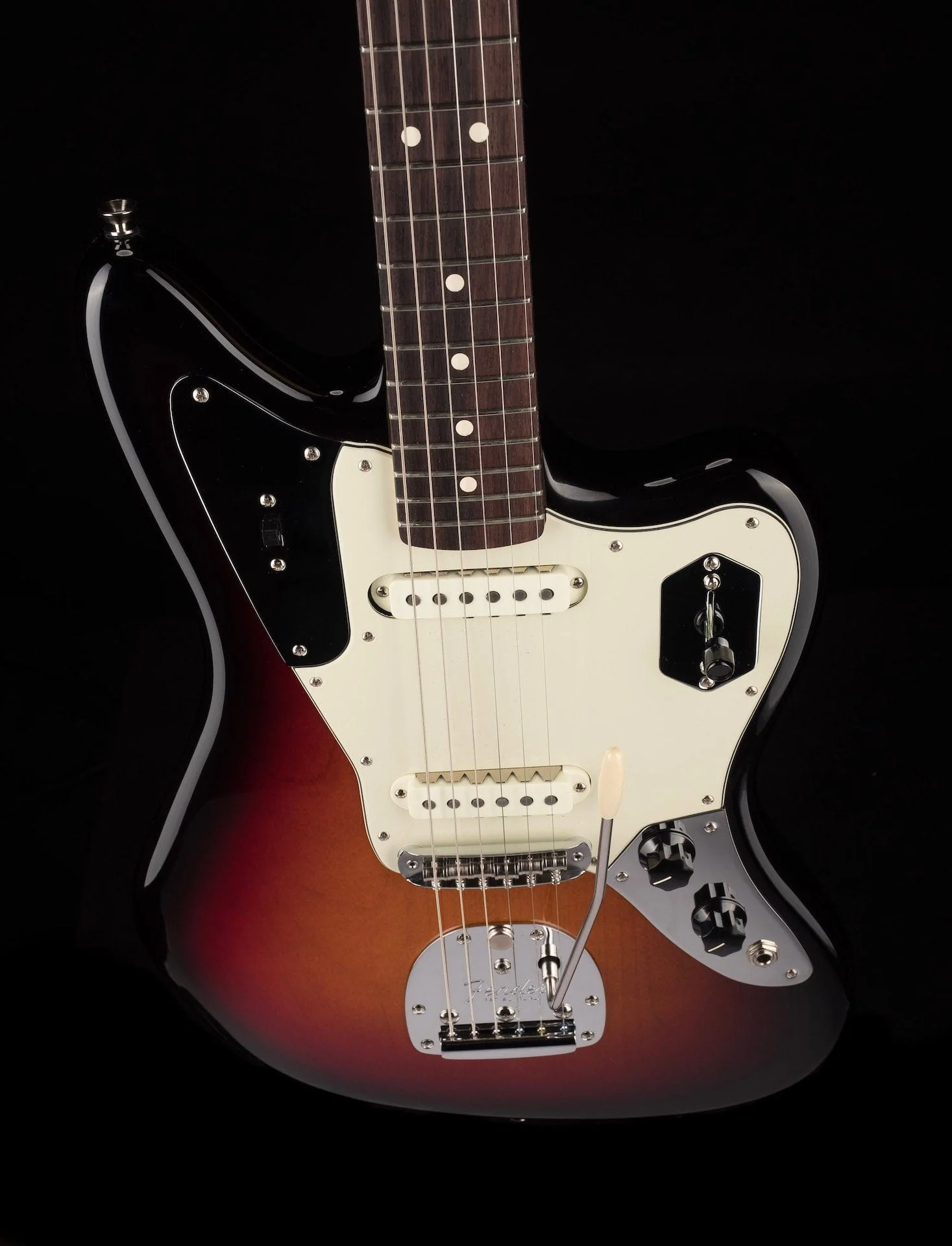 Used 2019 Fender American Professional Jaguar 3-Tone Sunburst with OHSC - Image 4