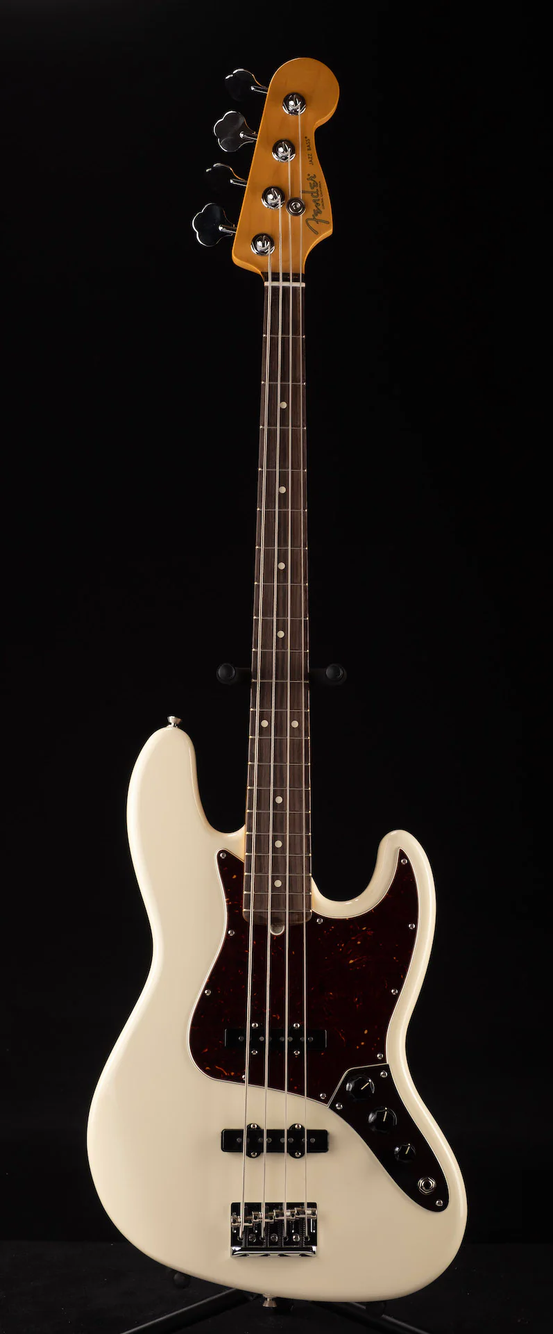 Used Fender American Professional II Jazz Bass Olympic White with Gig Bag - Image 2