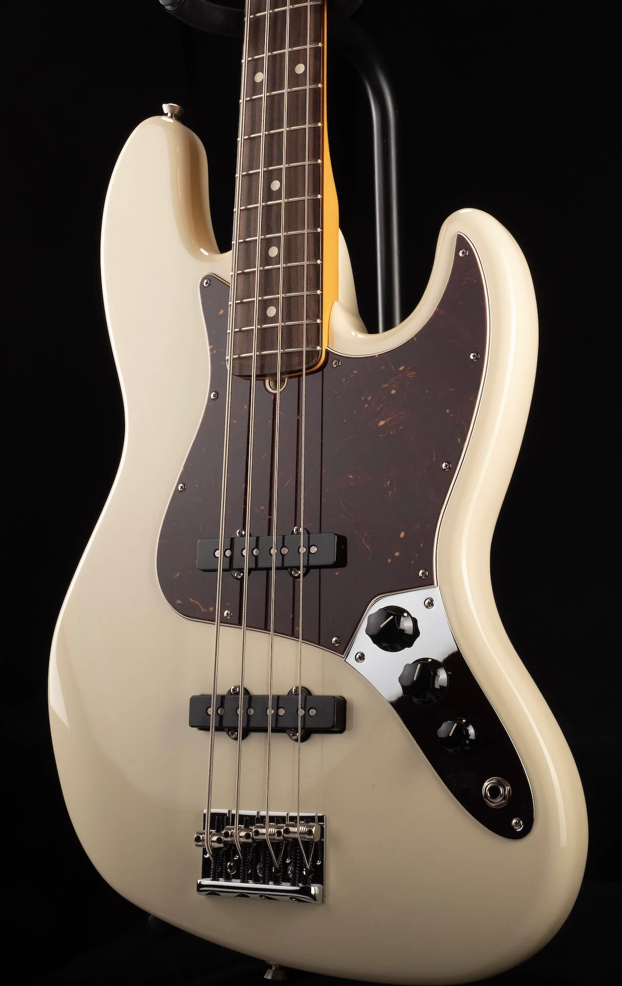 Used Fender American Professional II Jazz Bass Olympic White with Gig Bag - Image 3