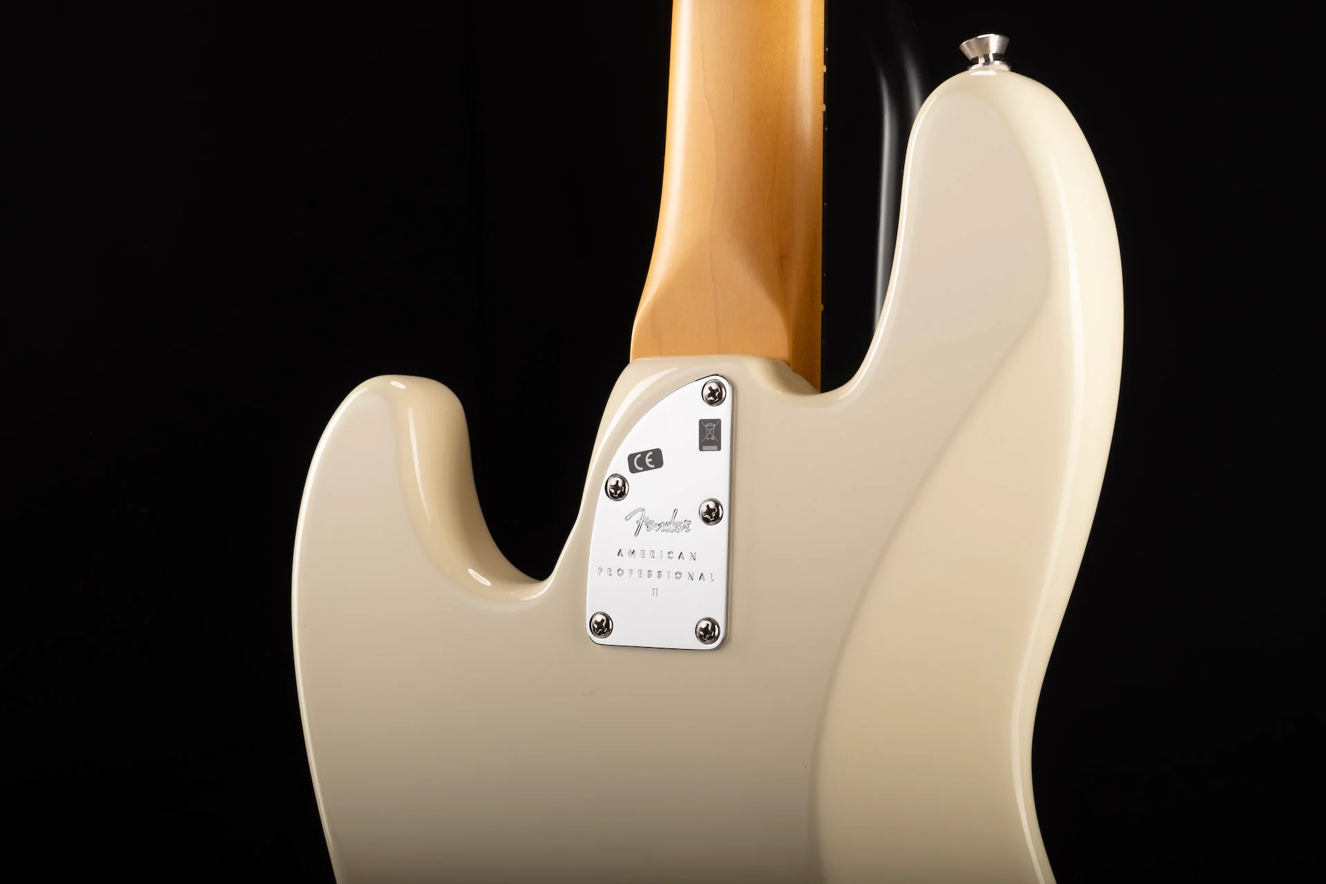 Used Fender American Professional II Jazz Bass Olympic White with Gig Bag - Image 7