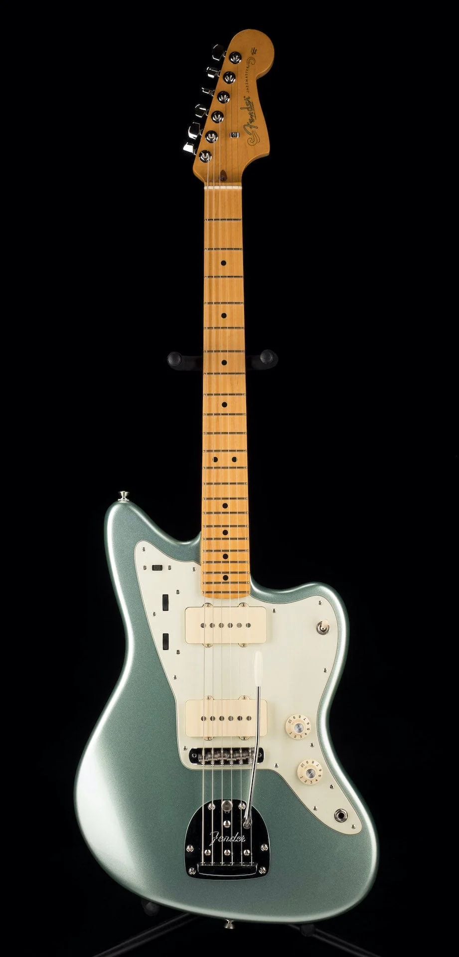 Used 2020 Fender American Professional II Jazzmaster Mystic Surf Green with OHSC - Image 2
