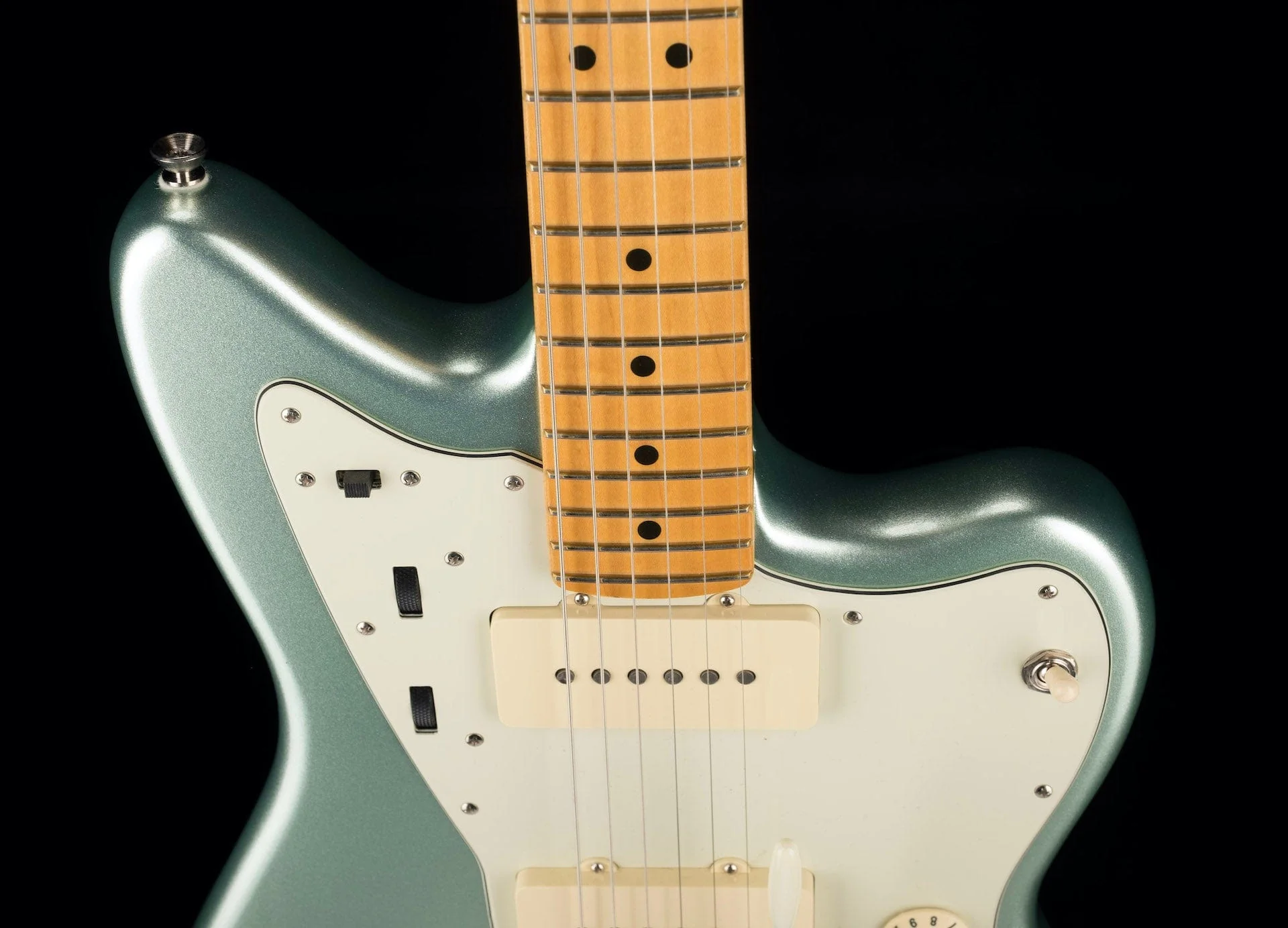 Used 2020 Fender American Professional II Jazzmaster Mystic Surf Green with OHSC - Image 3
