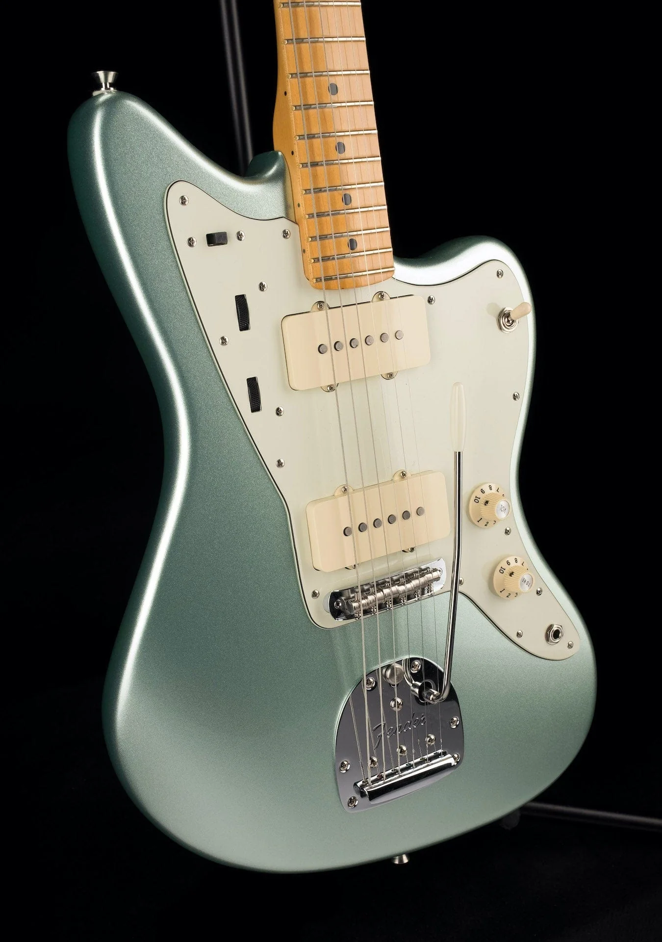 Used 2020 Fender American Professional II Jazzmaster Mystic Surf Green with OHSC - Image 9
