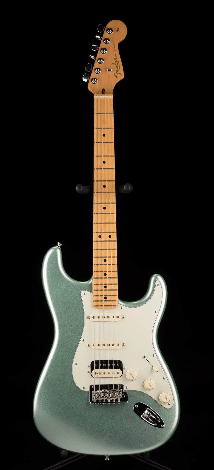 Used 2020 Fender American Professional II Stratocaster HSS Mystic Surf Green with OHSC - US20017566 - Image 2