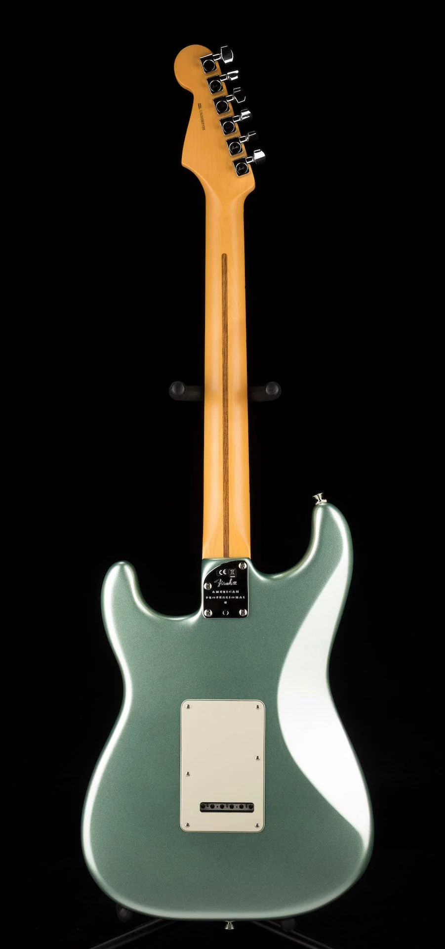 Used 2020 Fender American Professional II Stratocaster HSS Mystic Surf Green with OHSC - US20093155 - Image 13