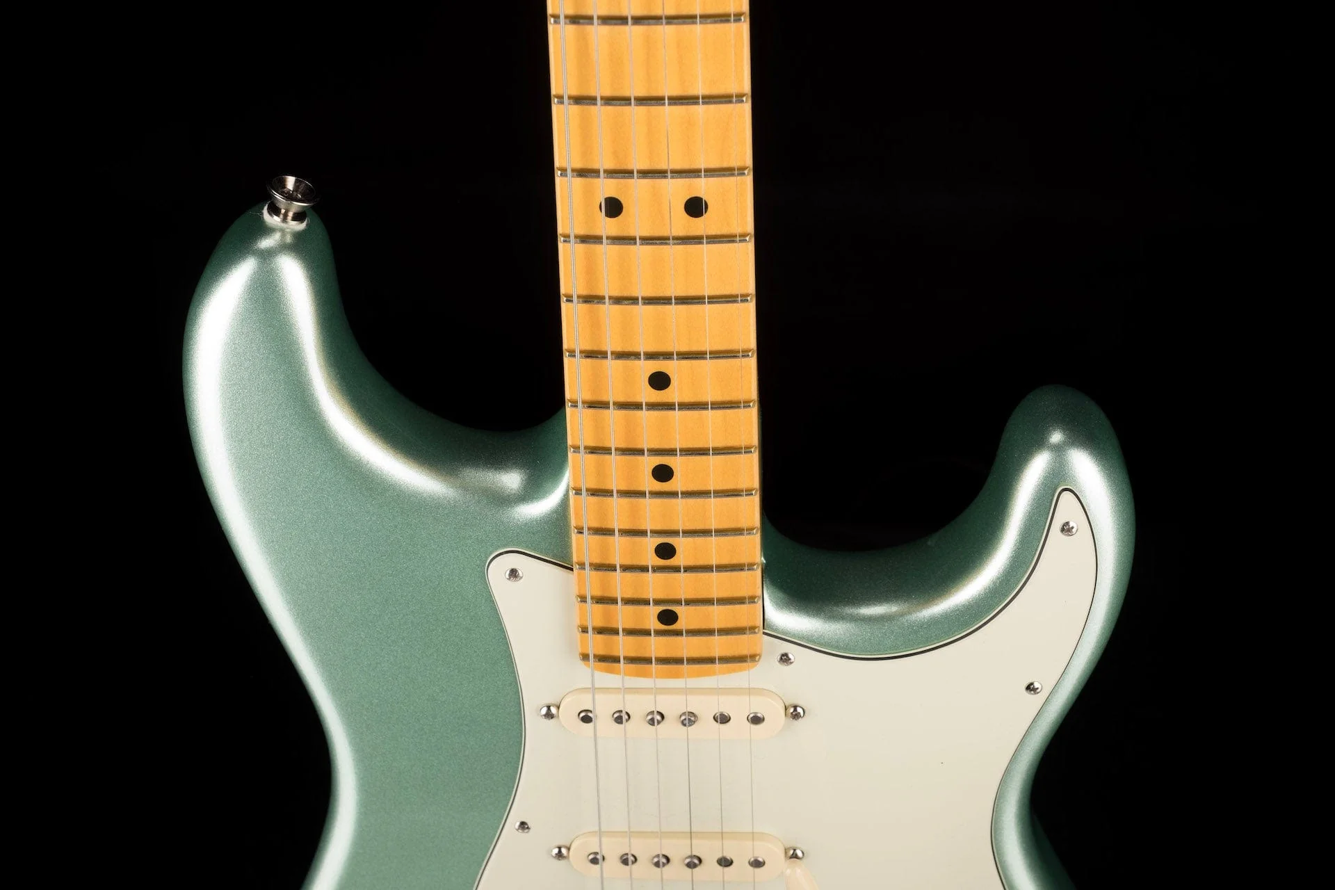 Used 2020 Fender American Professional II Stratocaster HSS Mystic Surf Green with OHSC - US20093155 - Image 3