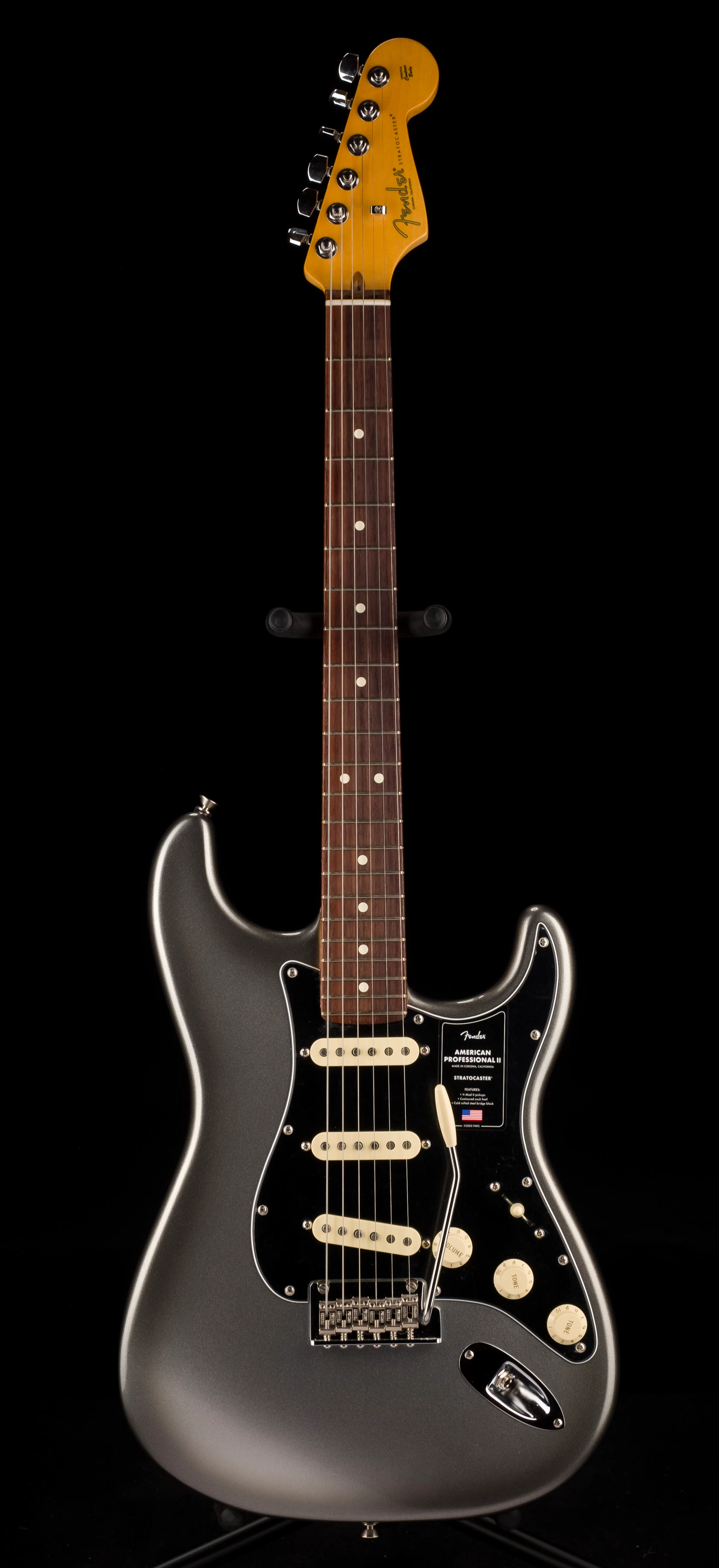 Used Fender American Professional II Stratocaster Mercury Electric Guitar With Case - Image 2