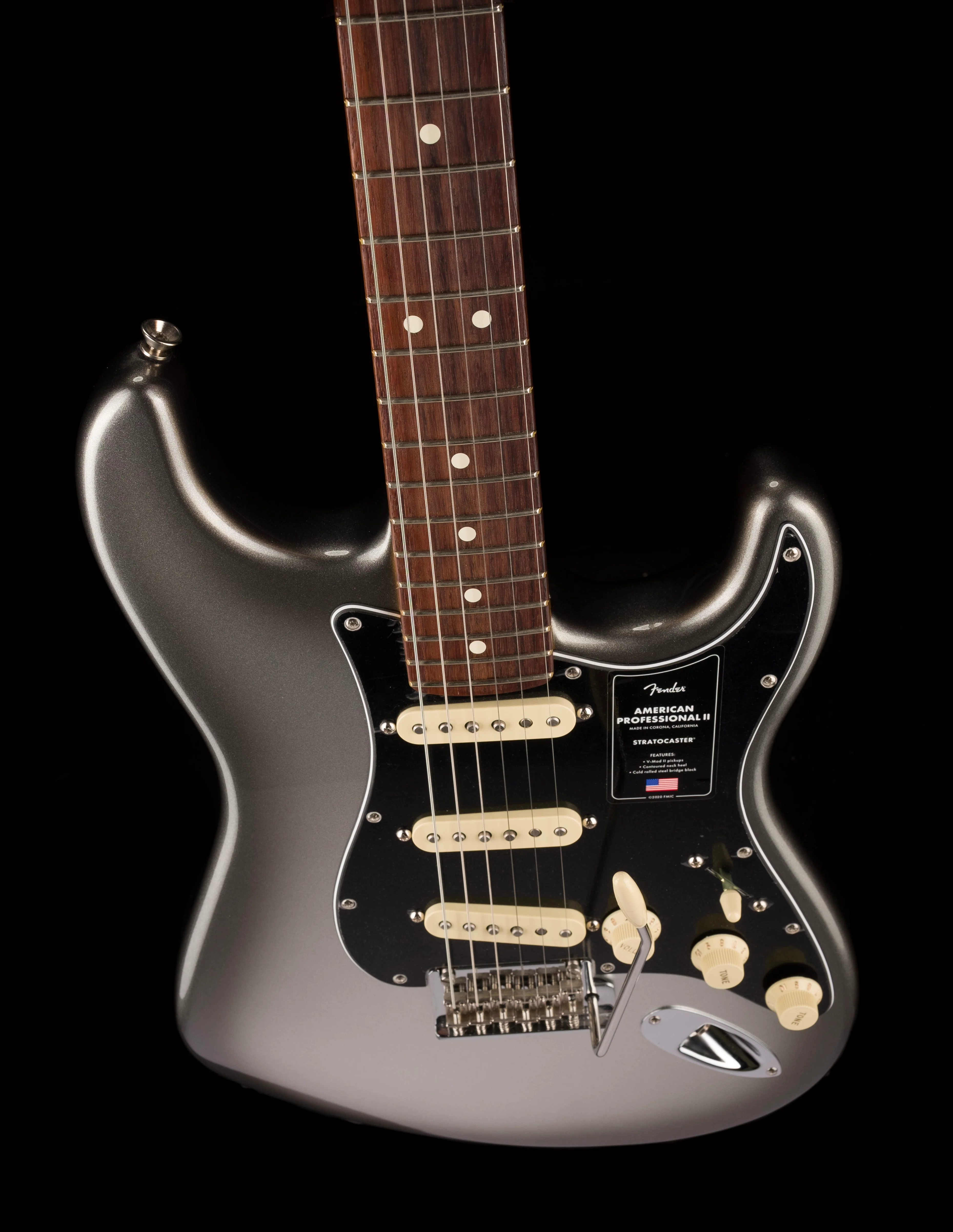 Used Fender American Professional II Stratocaster Mercury Electric Guitar With Case - Image 4